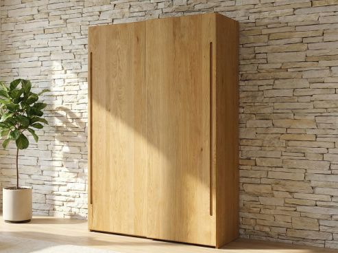 Schiebetürenschrank aus Eiche „Viktor“ 2-türig