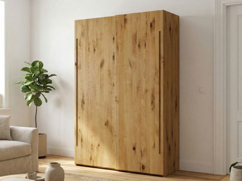 Schiebetürenschrank aus Wildeiche „Viktor“ 2-türig