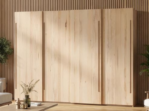 Schiebetürenschrank aus Kernbuche „Viktor“ 4-türig