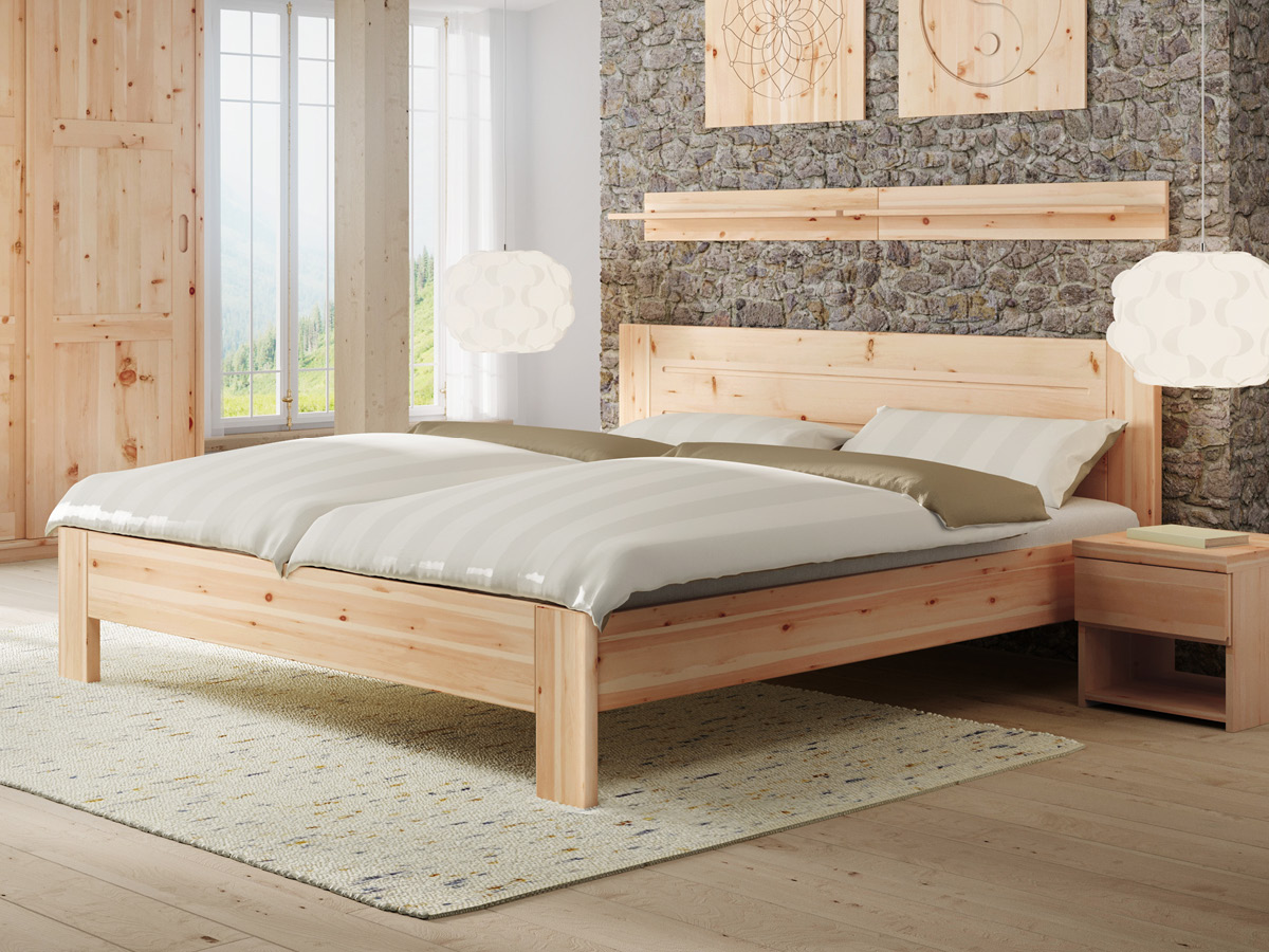 Zirbenbett „Dana“ Ein Zirbenholzbett von LaModula.de metallfrei