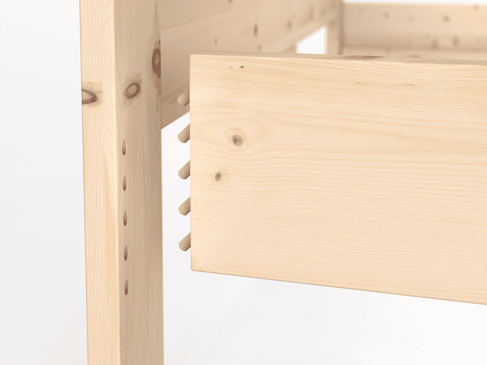 Einfache Holz-Steckverbindung (Musterbeispiel Bett „Bianca")