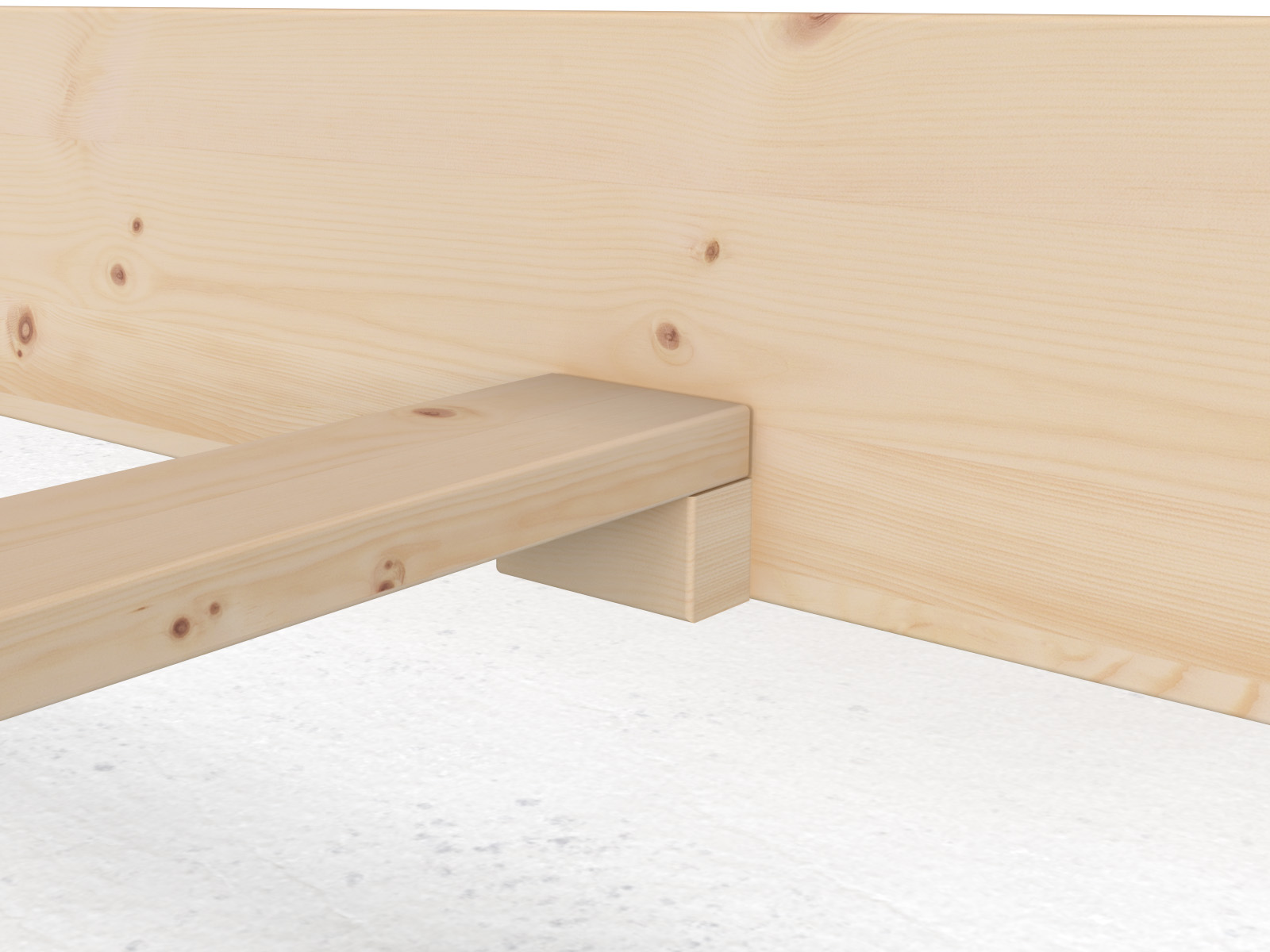 (Abb. in Zirbe) Mittelstütze – für optimale Stabilität (ab einer Bettbreite von 140 cm)
