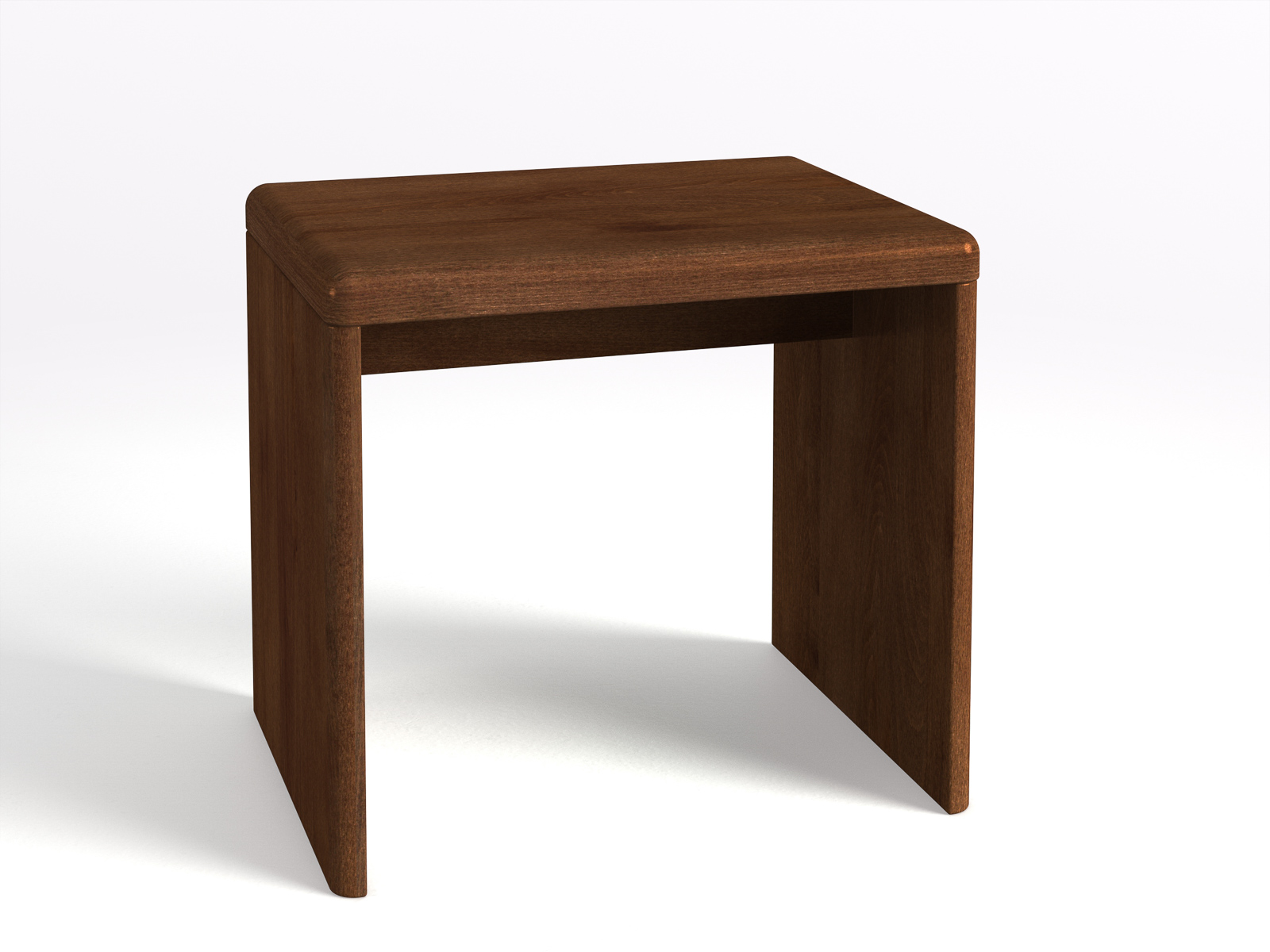 Nachttisch „Doris“ aus Kernbuche Dunkel in Komforthöhe, ohne Schublade