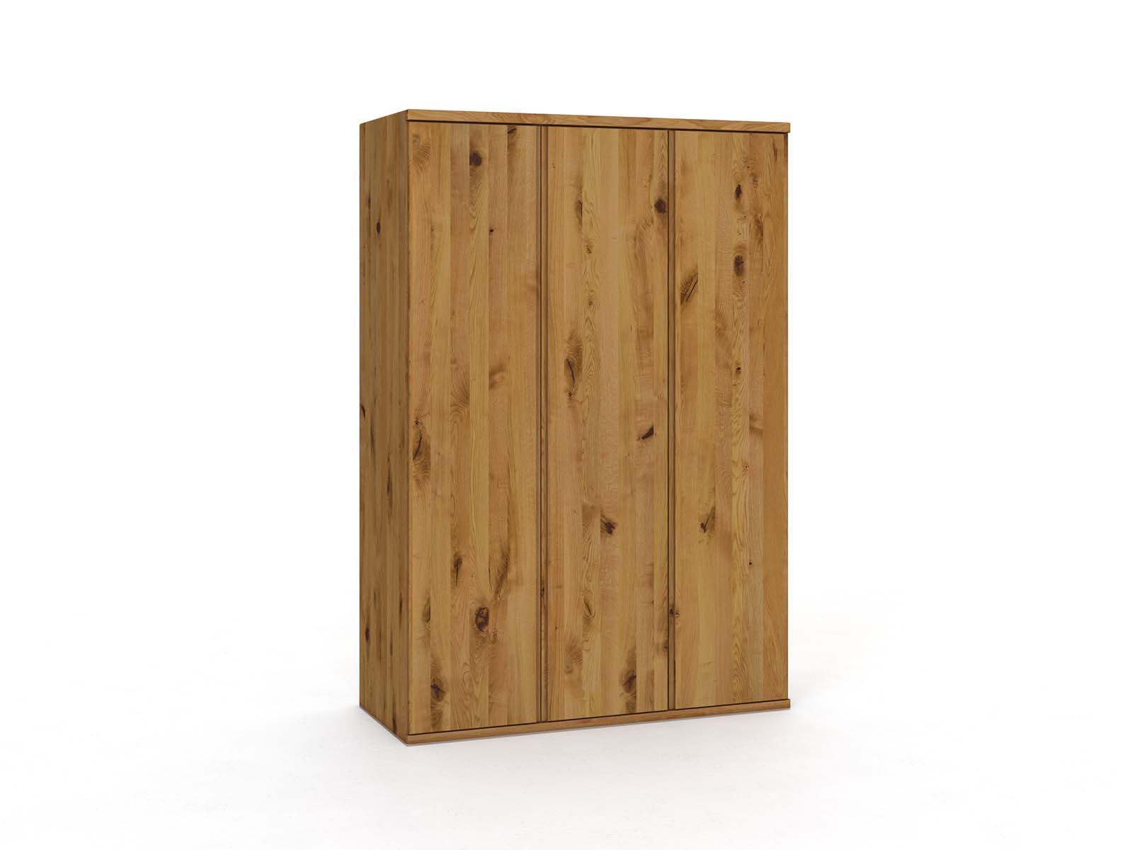 Wildeichenschrank „Valentin“, 3-türig, Höhe 220 cm, Griffausführung „Patrizia“