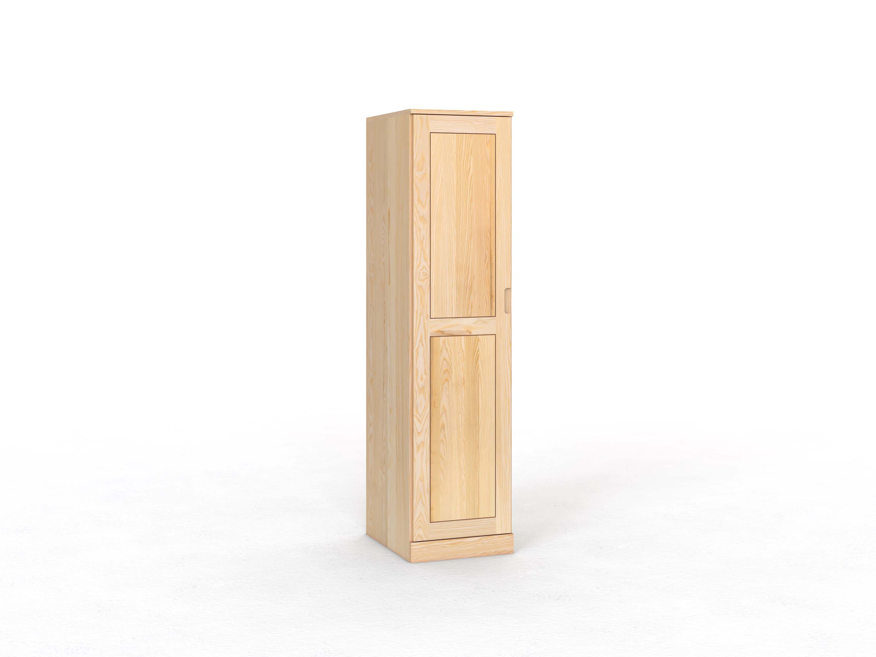 Eschenschrank „Edelweiß“, 1-türig, Höhe 210 cm, Griffleiste C („Lukas"), Türanschlag links (optional)