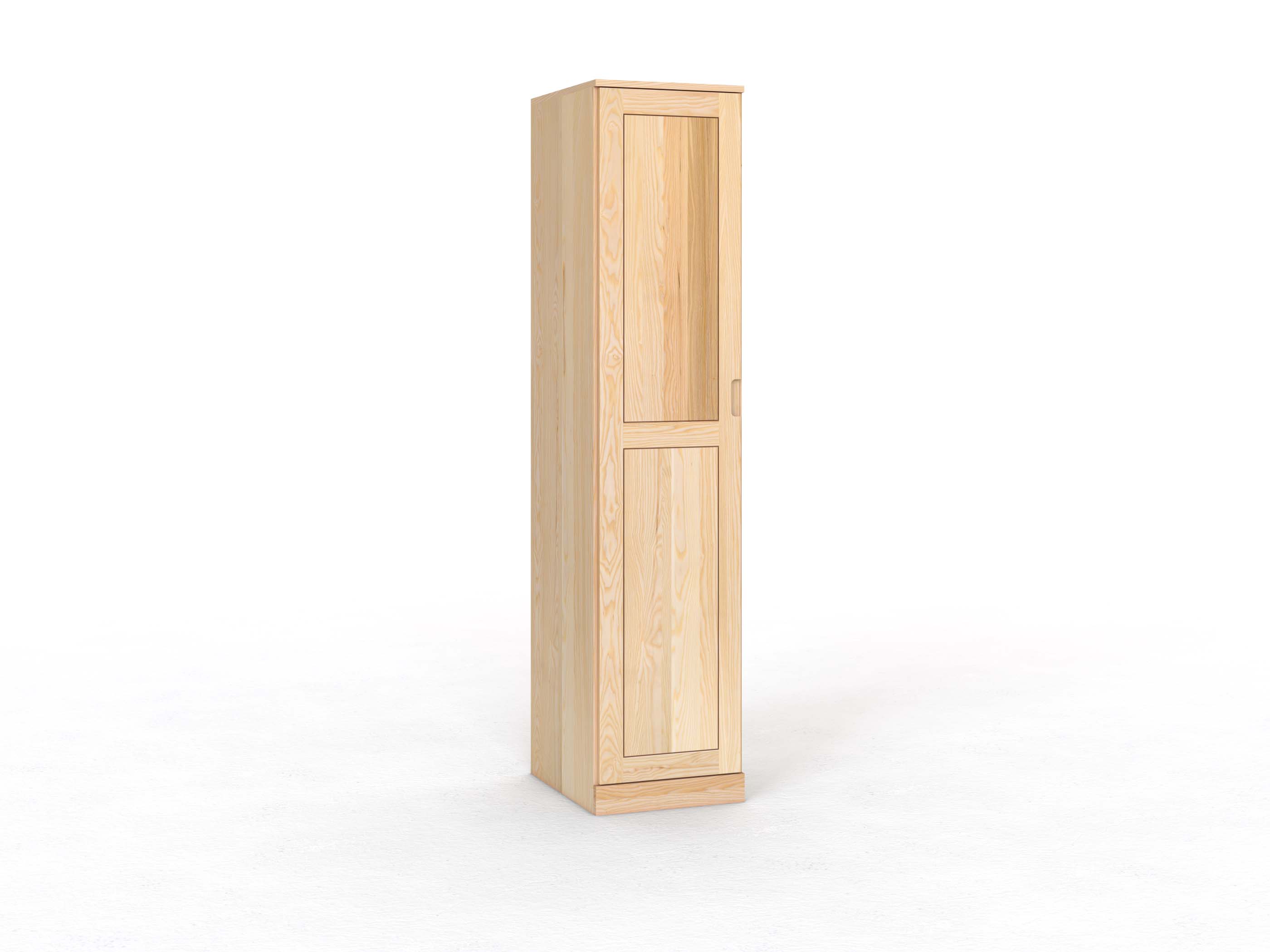 Eschenschrank „Edelweiß“, 1-türig, Höhe 235 cm, Griffleiste C („Lukas"), Türanschlag links (optional)