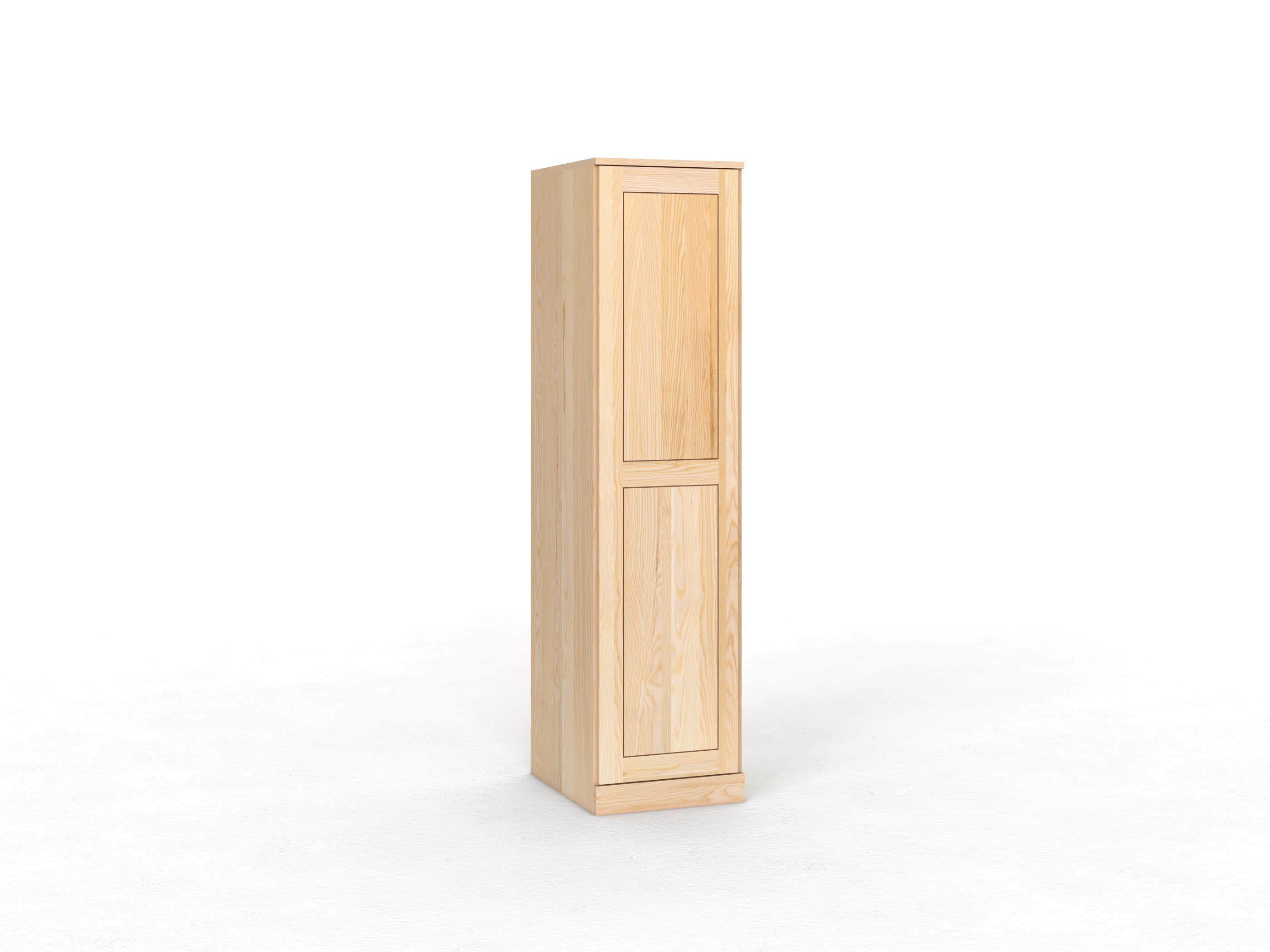 Eschenschrank „Edelweiß“, 1-türig, Höhe 210 cm, Griffleiste A („Patrizia"), Türanschlag links (optional)