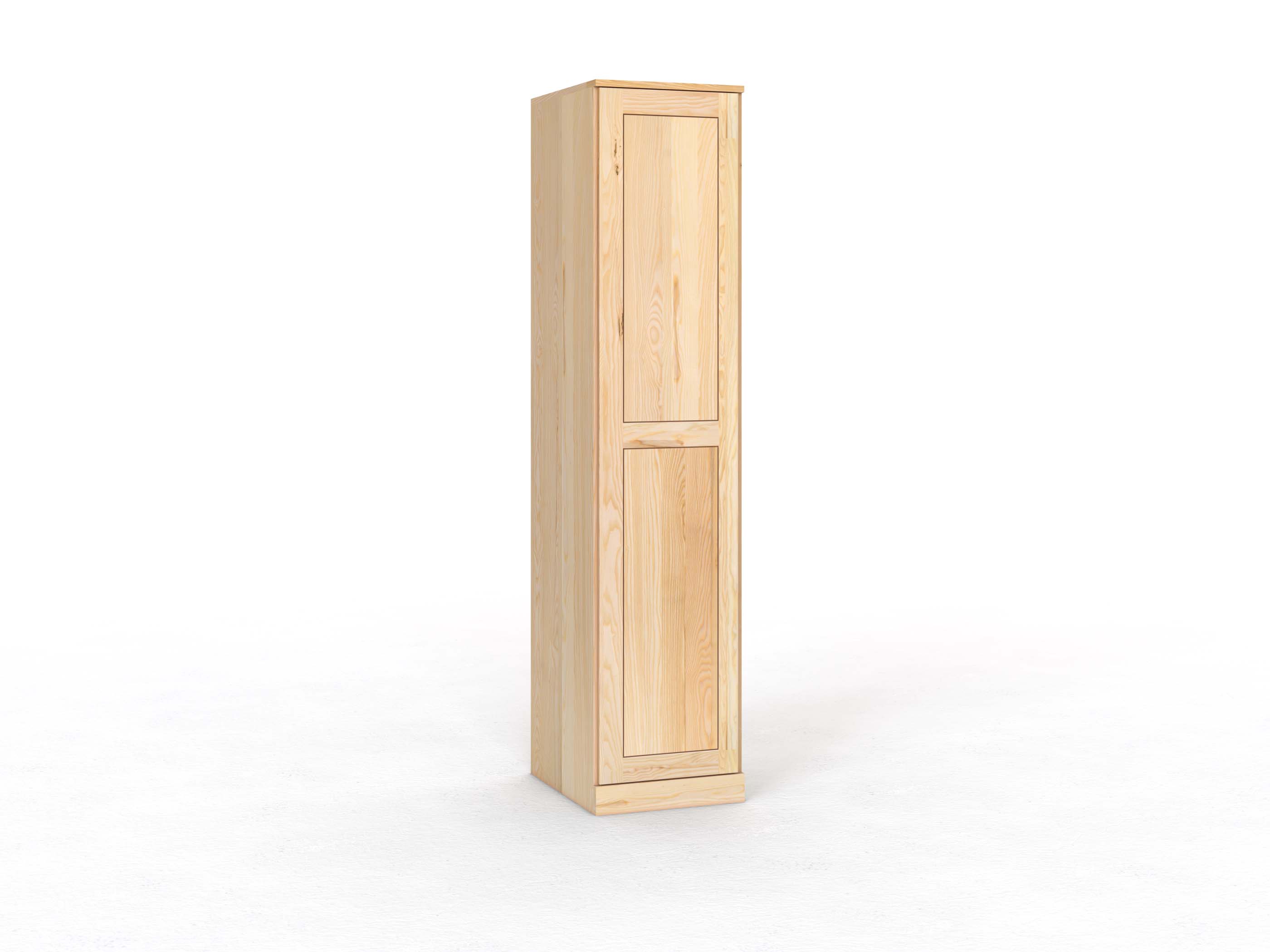 Eschenschrank „Edelweiß“, 1-türig, Höhe 235 cm, Griffleiste A („Patrizia"), Türanschlag links (optional)