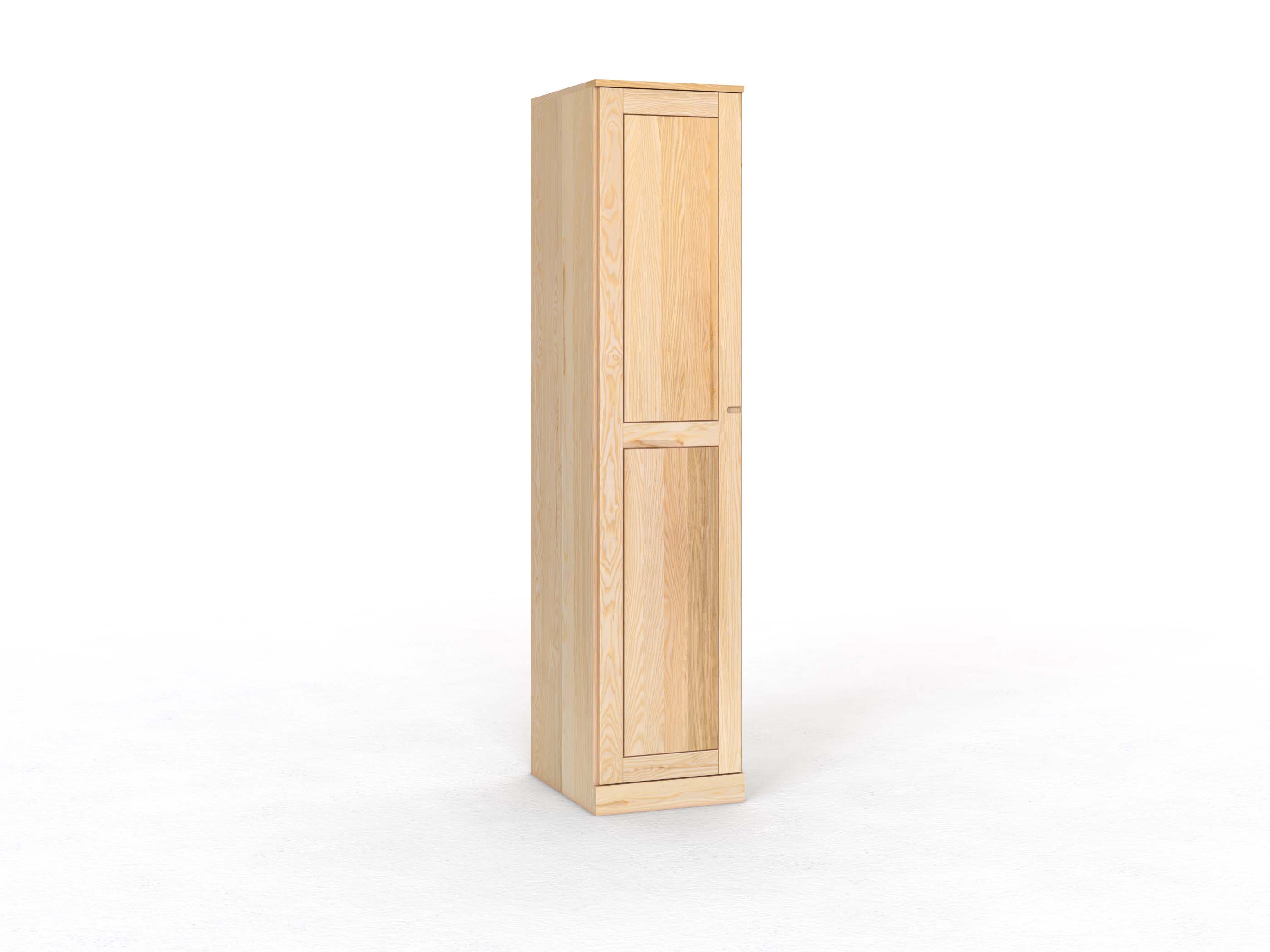 Eschenschrank „Edelweiß“, 1-türig, Höhe 235 cm, Griff Seite („Stefan"), Türanschlag links (optional)