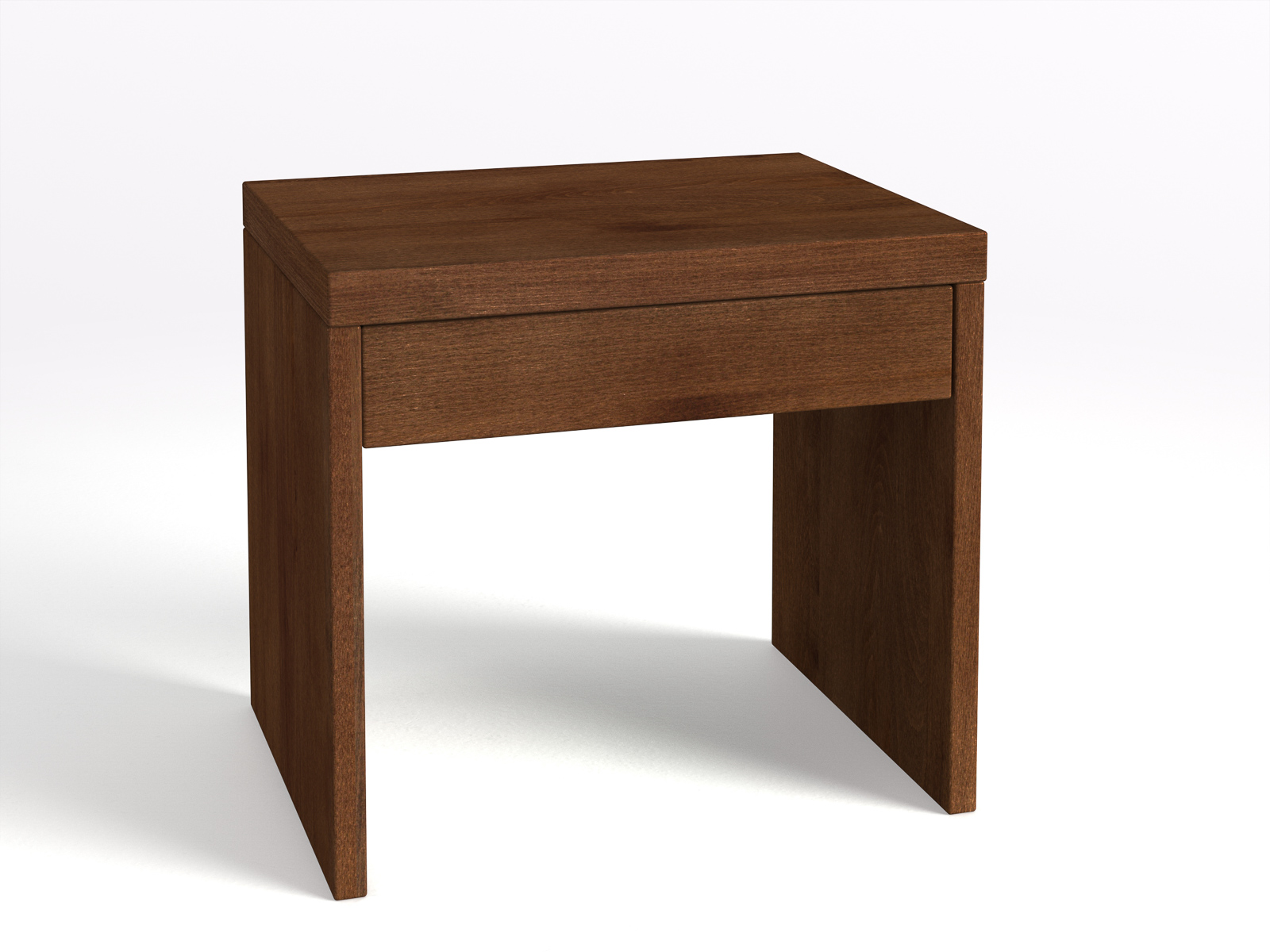 Nachttisch aus Kernbuche Dunkel „Emil“ mit Schublade in Komforthöhe
