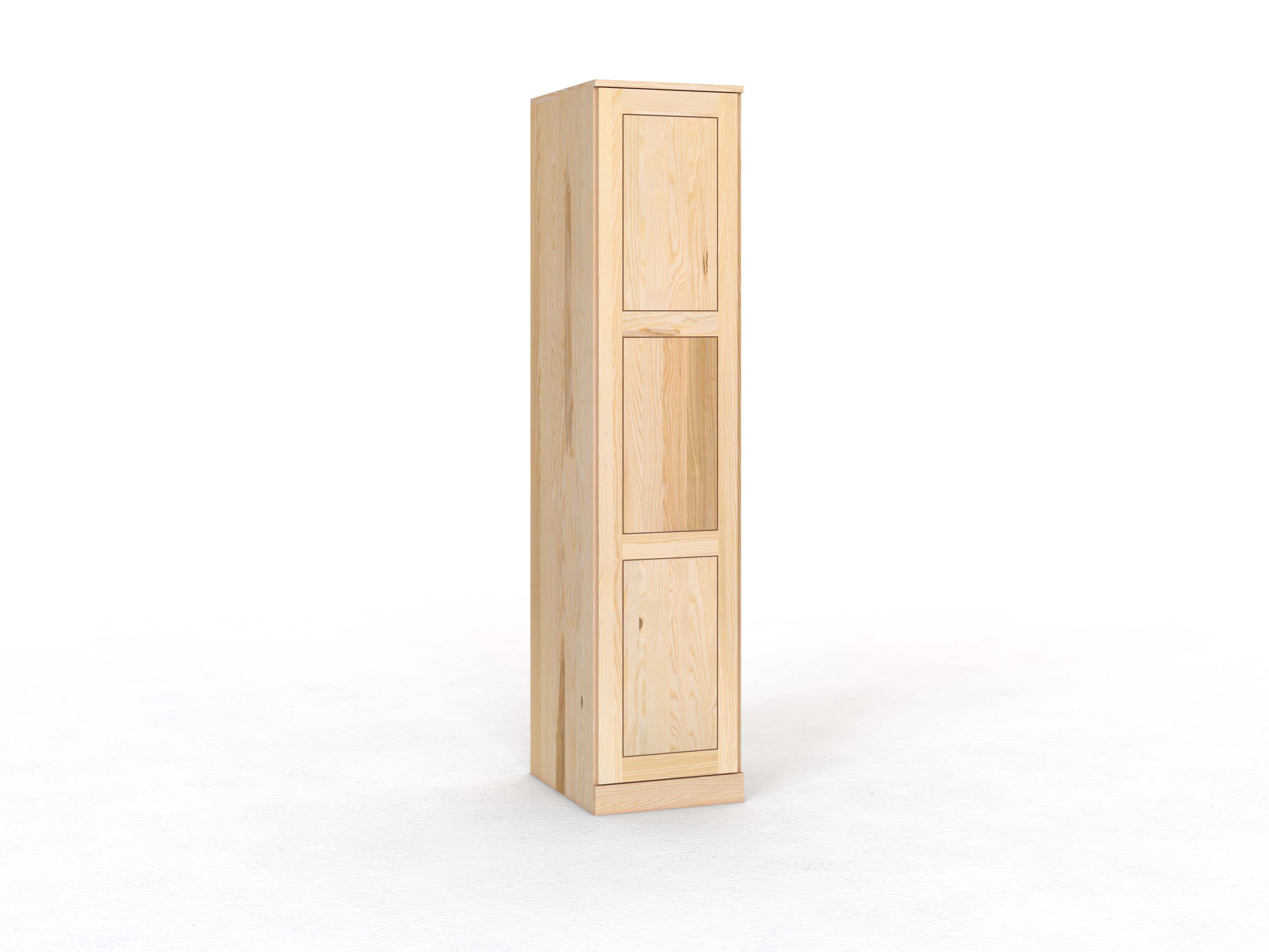 Eschenschrank „Enzian“, 1-türig, Höhe 235 cm, Griffausführung „Patrizia“, Türanschlag links