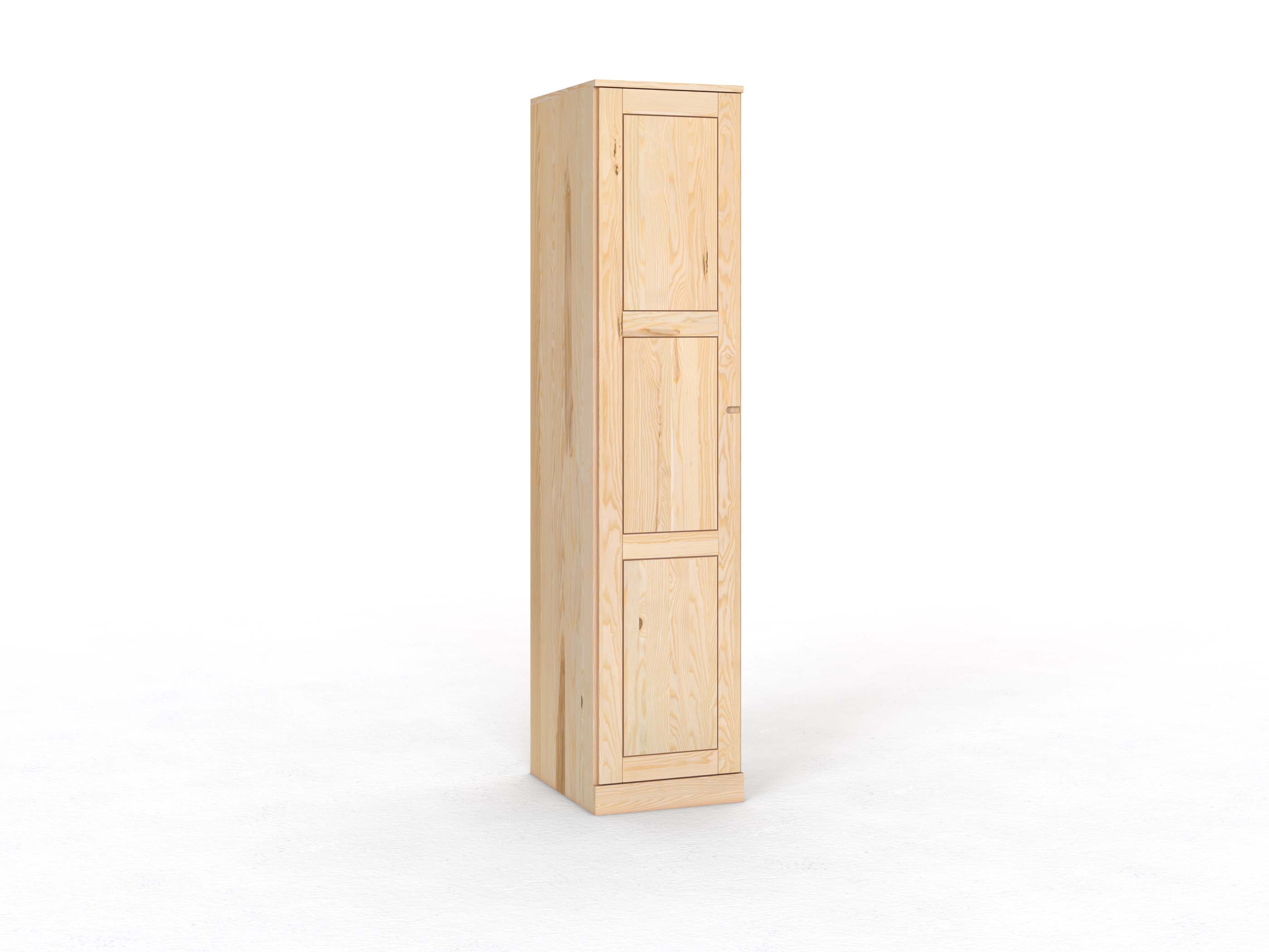 Eschenschrank „Enzian“, 1-türig, Höhe 235 cm, Griff Seite „Stefan“, Türanschlag links