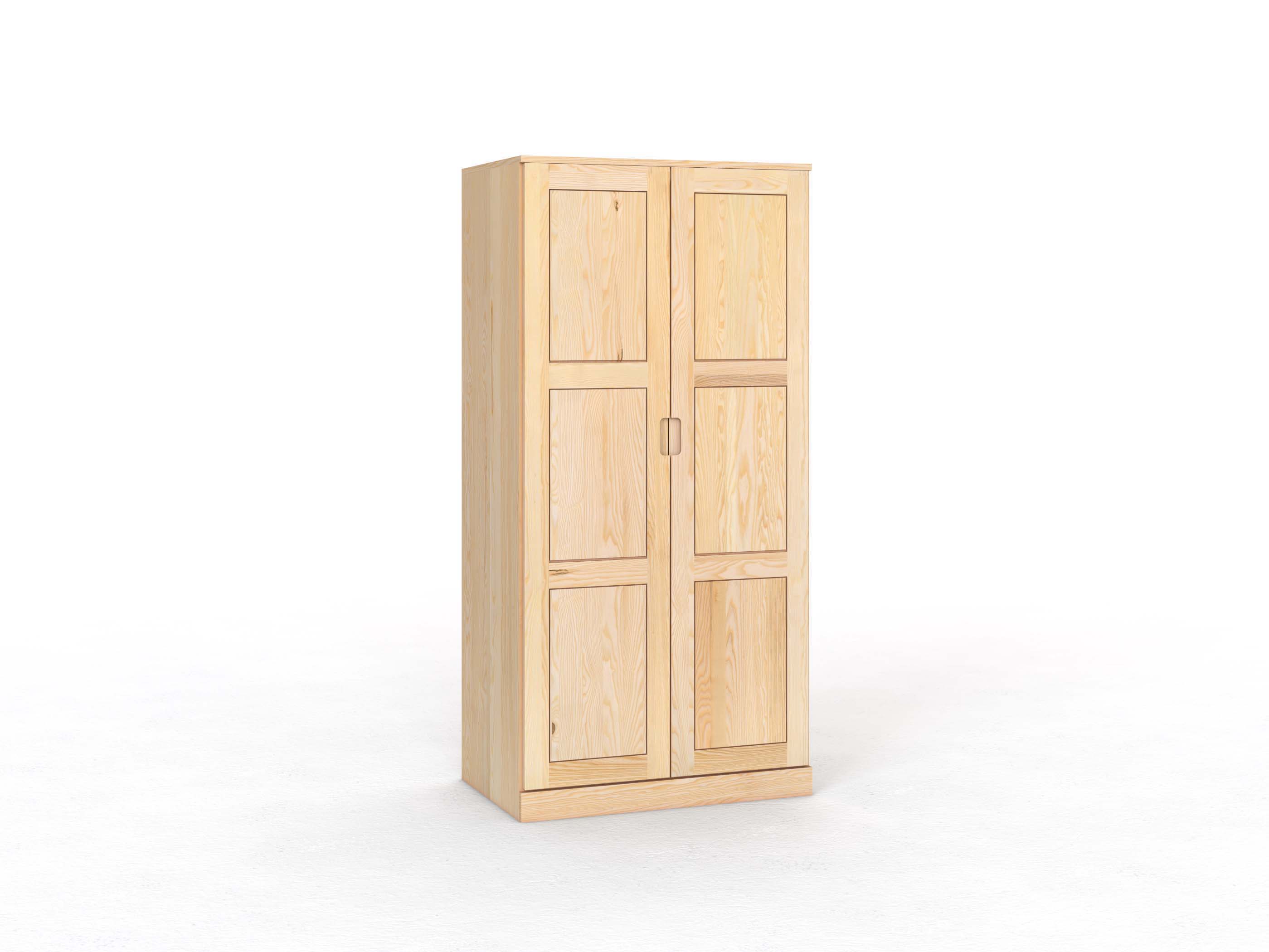 Eschenschrank „Enzian“, 2-türig, Höhe 210 cm, Griffleiste A („Patrizia")