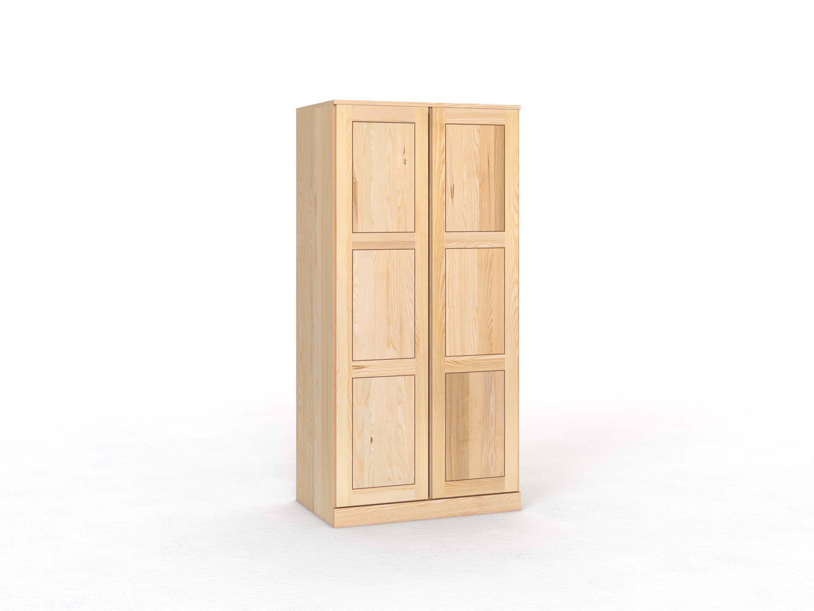 Eschenschrank „Enzian“, 2-türig, Höhe 210 cm, Griff Seite („Stefan")