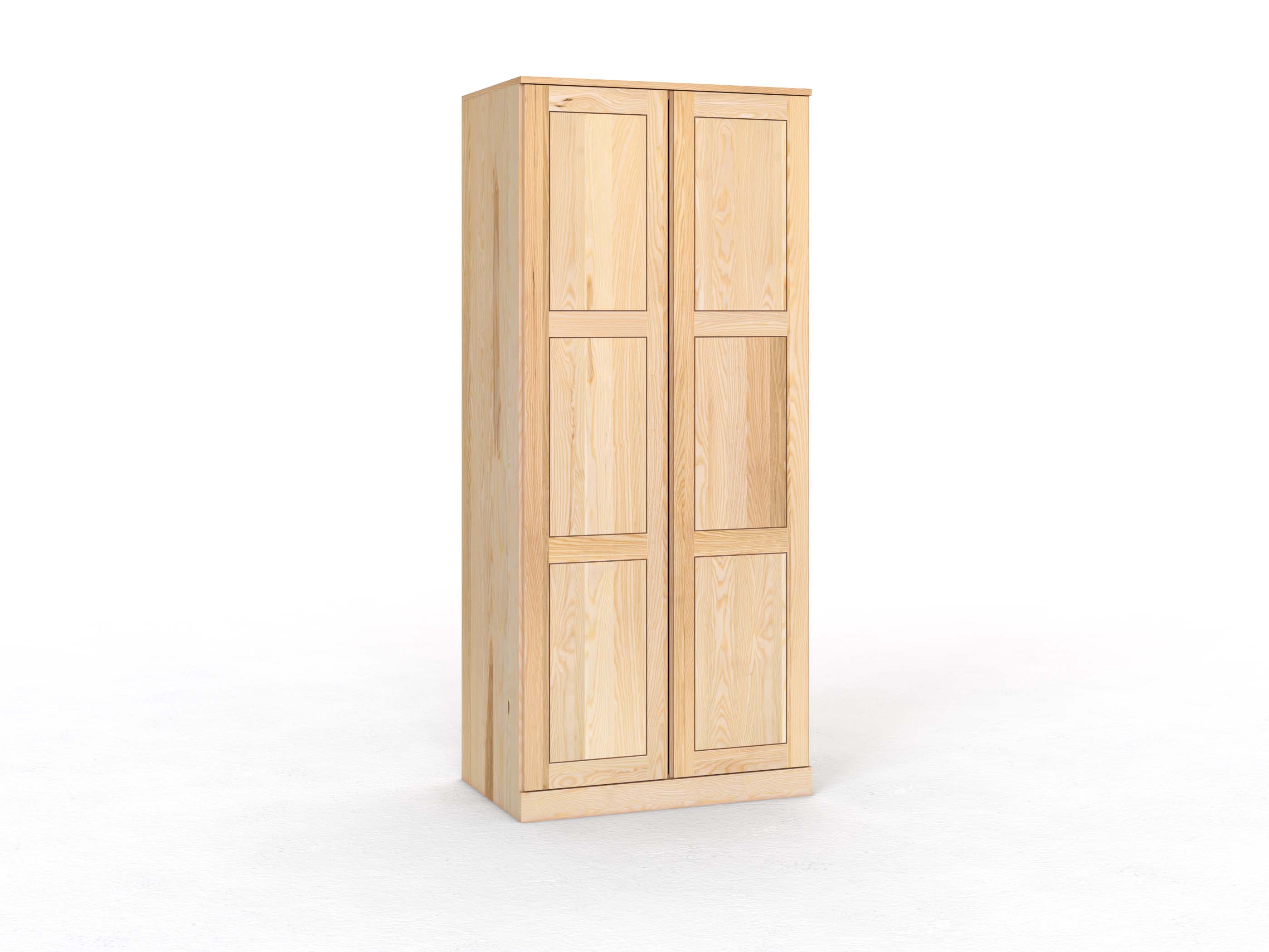 Eschenschrank „Enzian“, 2-türig, Höhe 235 cm, Griffleiste A („Patrizia")