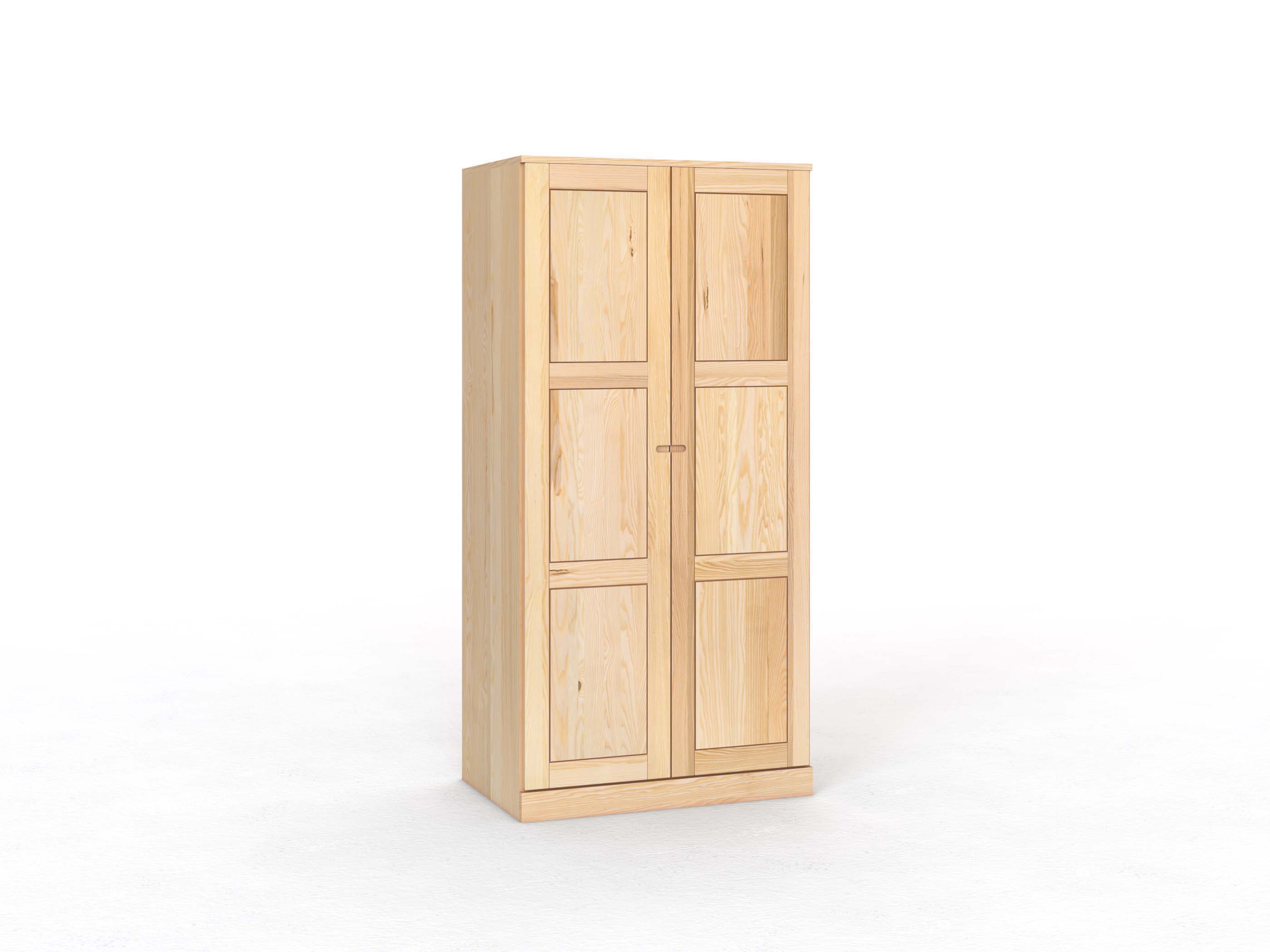 Eschenschrank „Enzian“, 2-türig, Höhe 210 cm, Griffleiste C („Lukas")