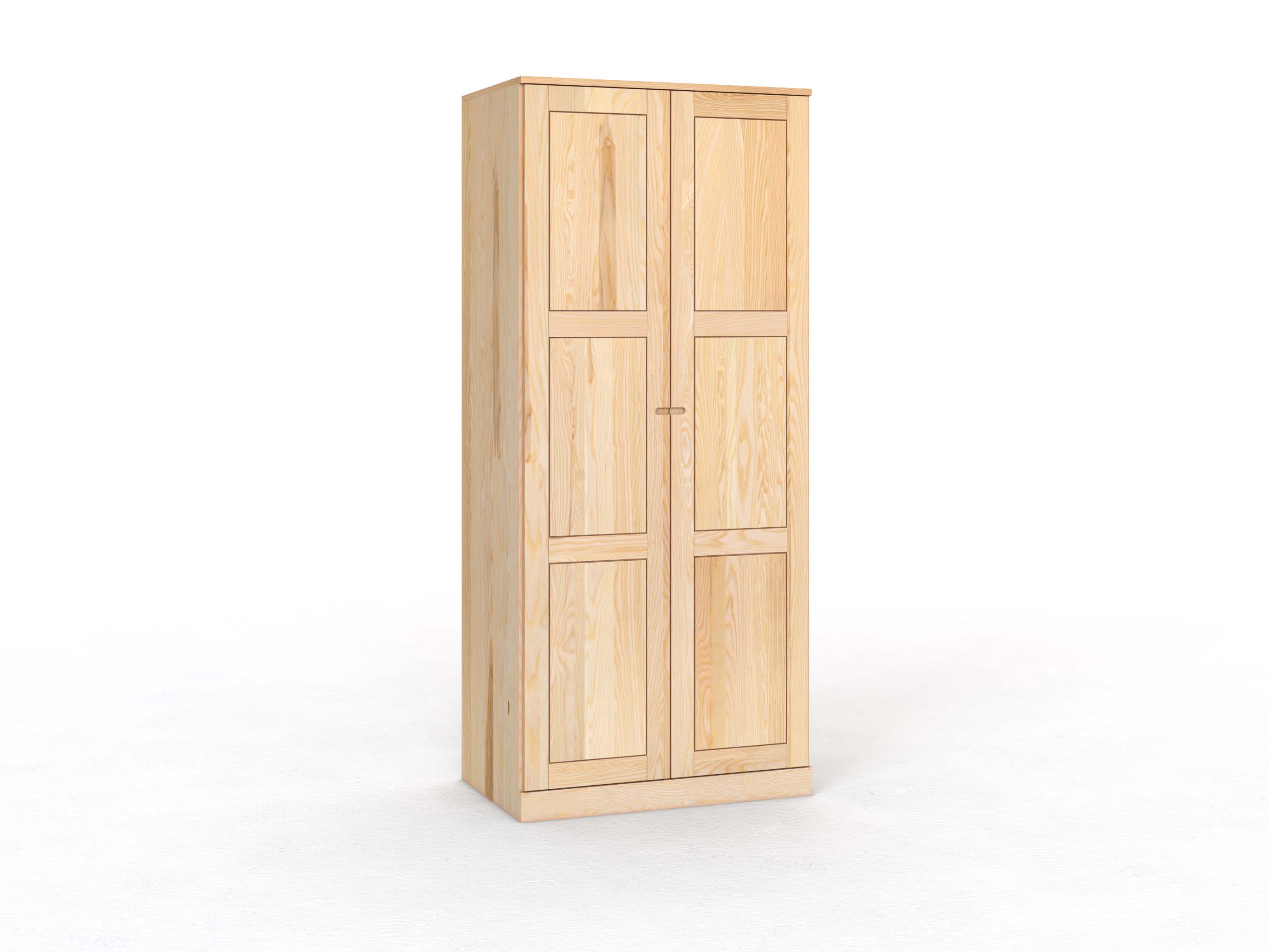 Eschenschrank „Enzian“, 2-türig, Höhe 235 cm, Griff Seite („Stefan")
