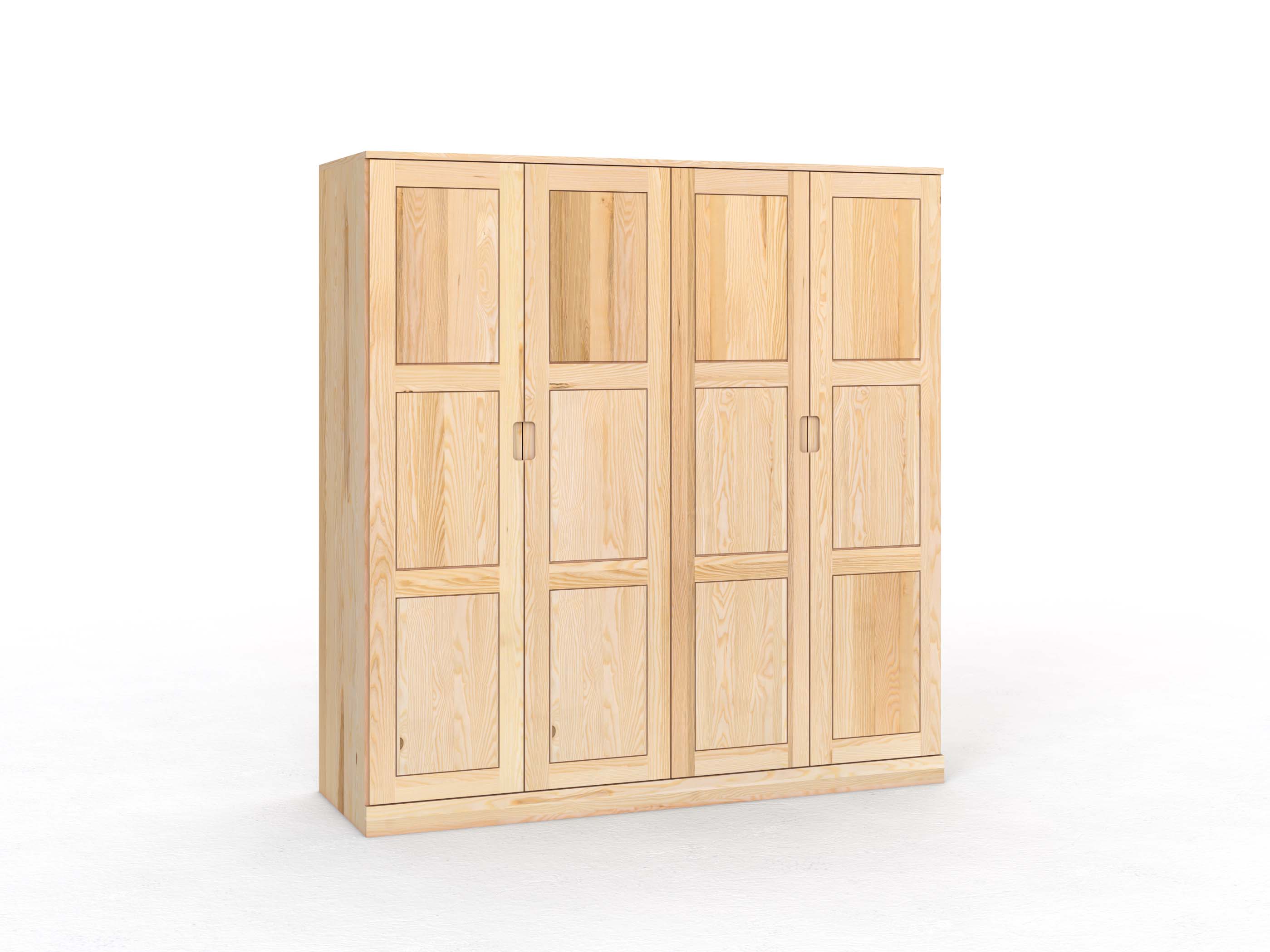 Eschenschrank „Enzian“, 4-türig, Höhe 210 cm, Griffleiste C („Lukas")