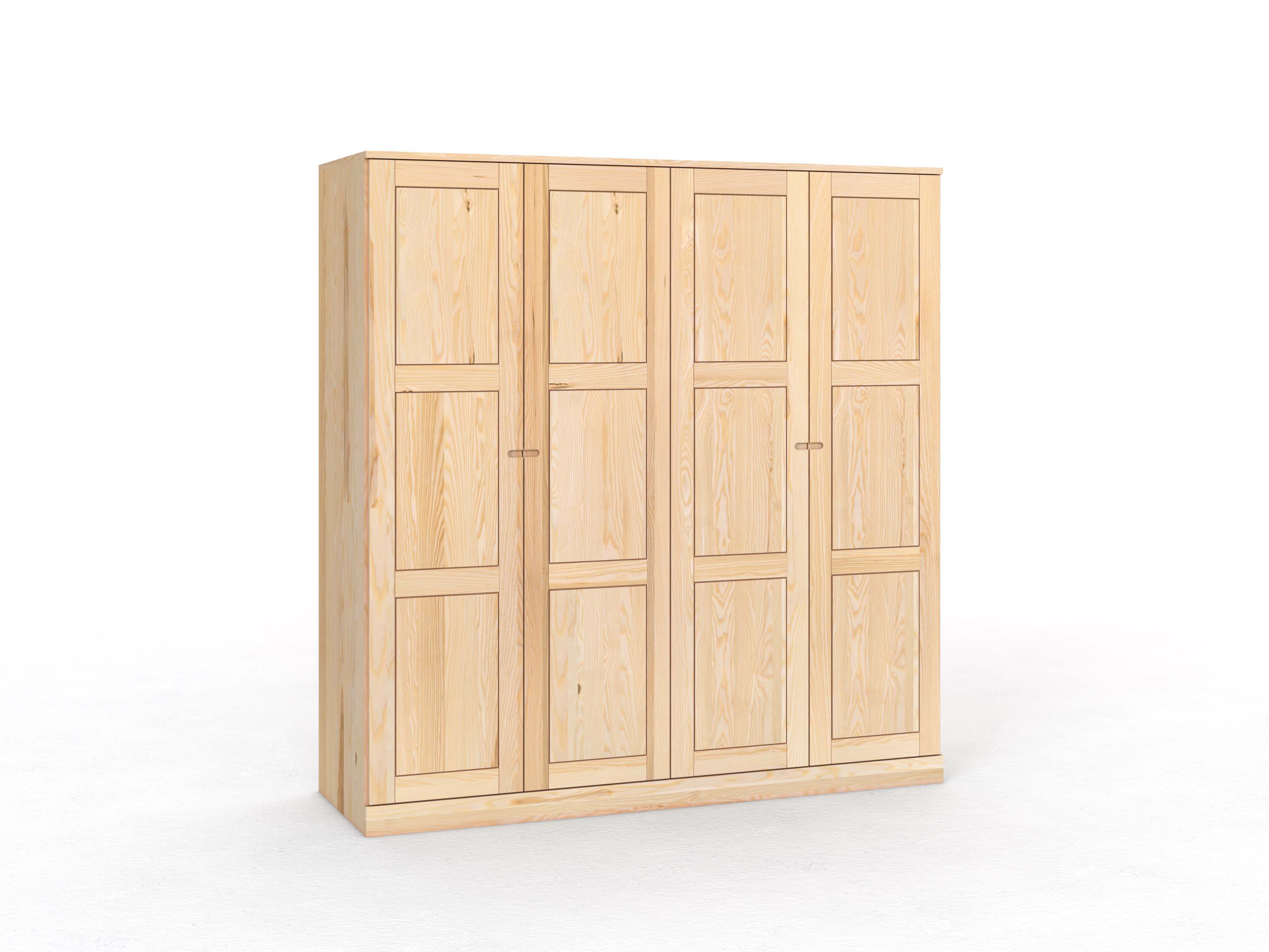 Eschenschrank „Enzian“, 4-türig, Höhe 210 cm, Griff Seite („Stefan")