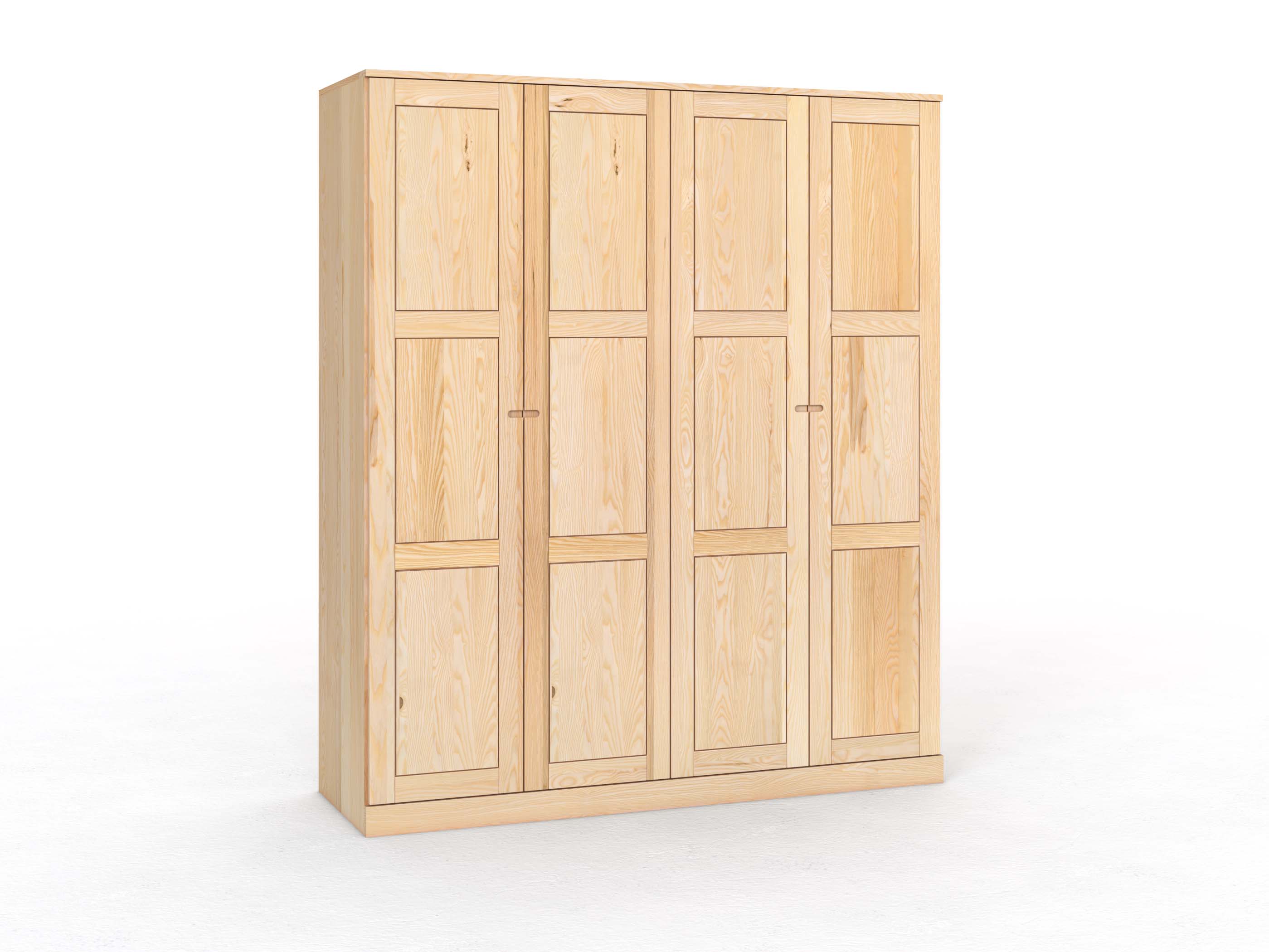 Eschenschrank „Enzian“, 4-türig, Höhe 235 cm, Griff Seite („Stefan")