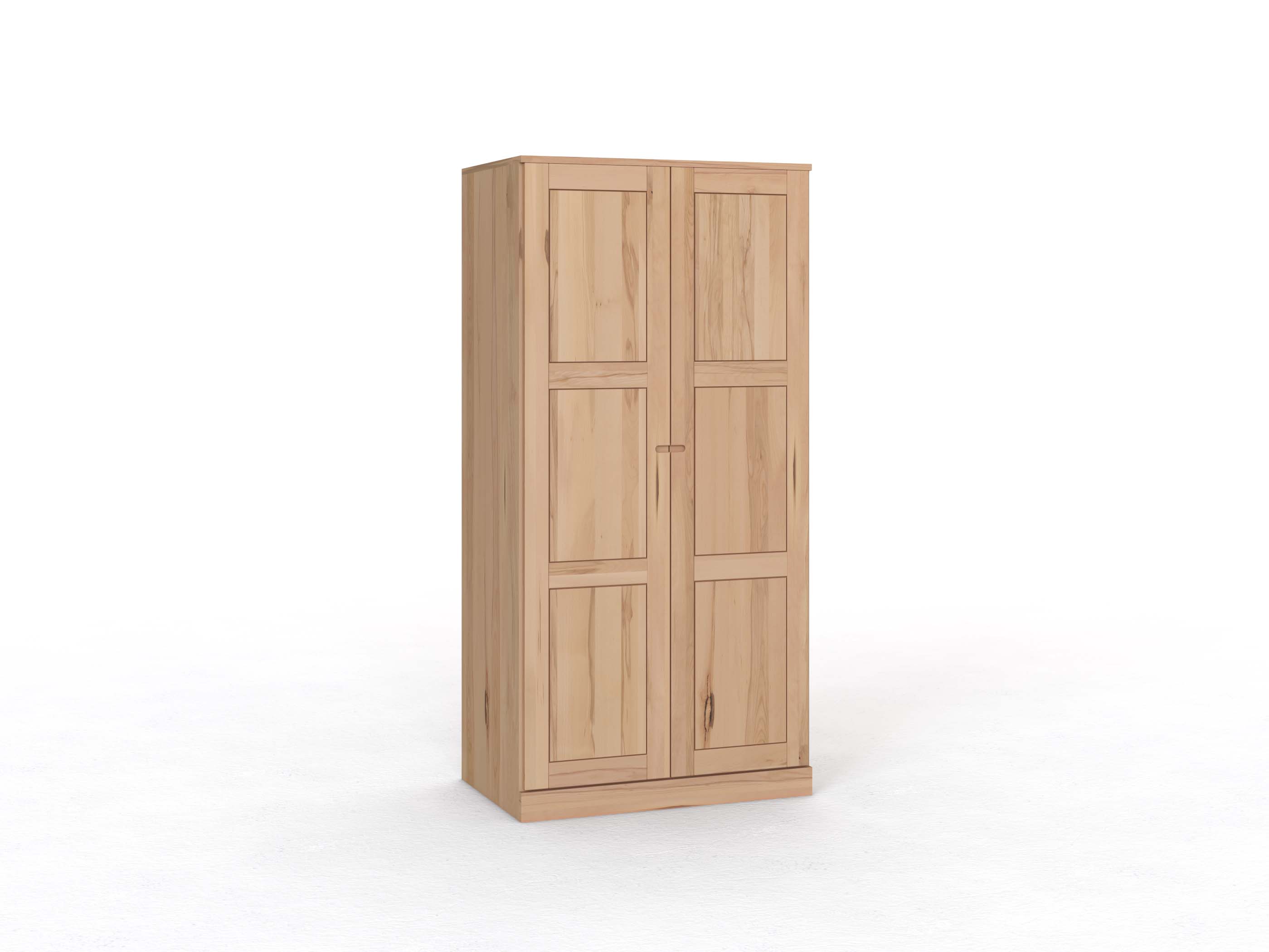 Kernbuchenschrank „Enzian“, 2-türig, Höhe 210 cm, Griff Seite („Stefan")