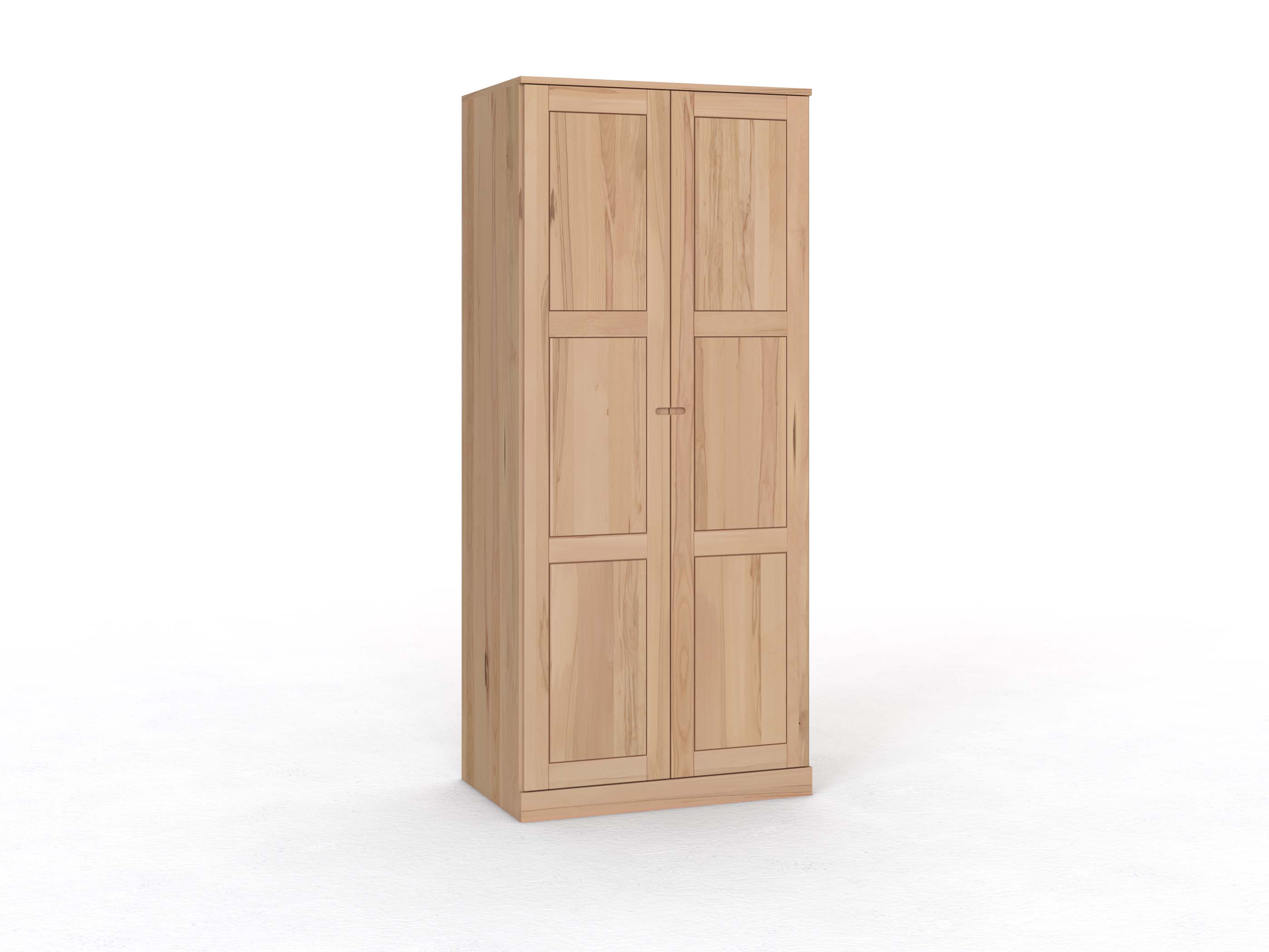 Kernbuchenschrank „Enzian“, 2-türig, Höhe 235 cm, Griff Seite („Stefan")