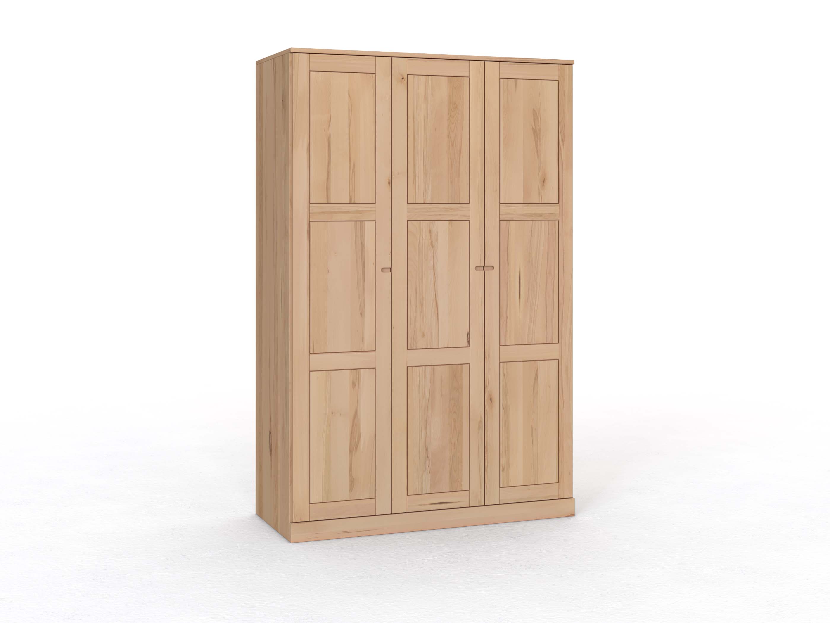Kernbuchenschrank „Enzian“, 3-türig, Höhe 235 cm, Griff Seite („Stefan")