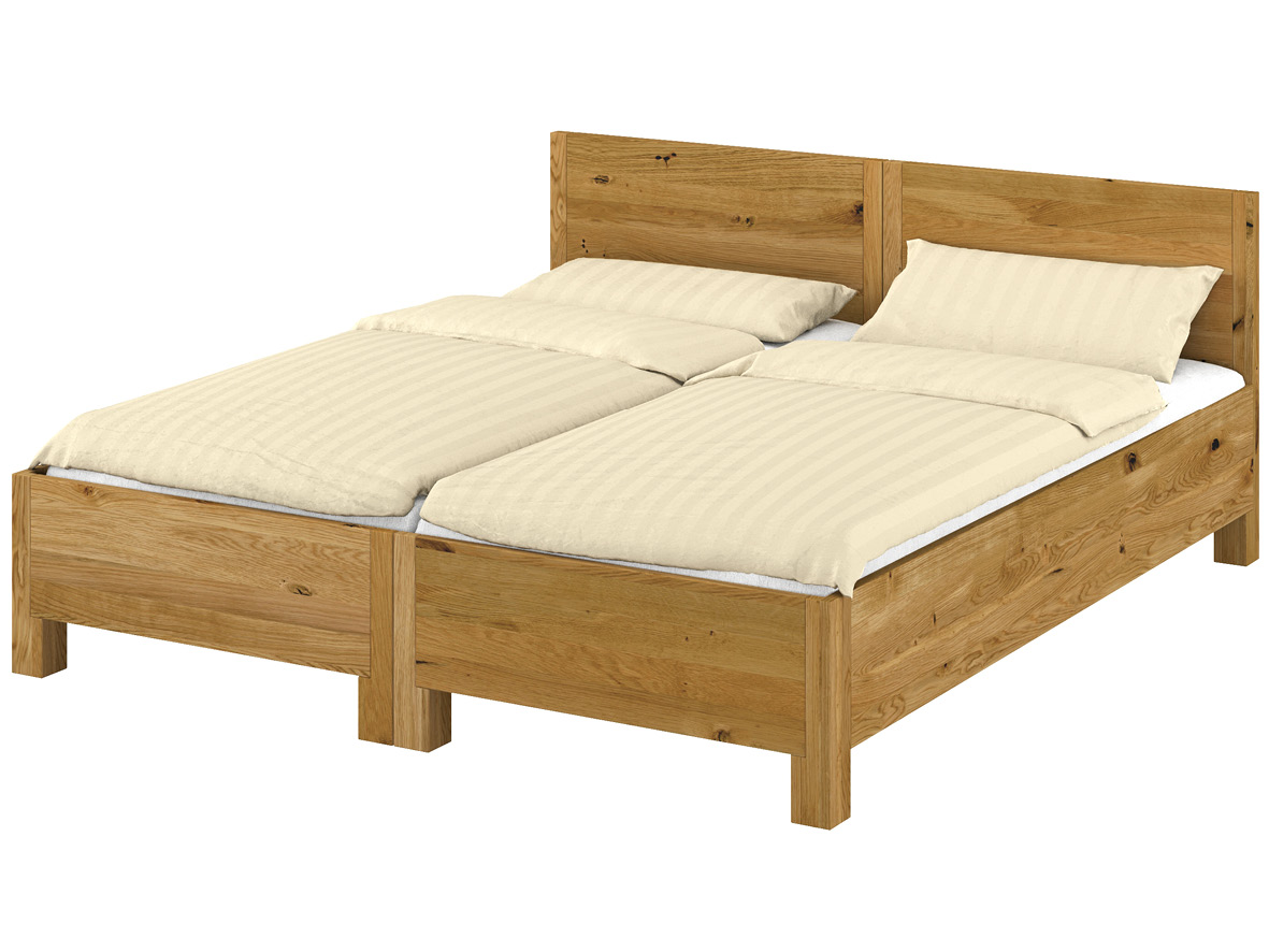 "Josef" als Doppelbett:  Man kann die Betten ganz einfach trennen und auch als Einzelbetten benutzen.