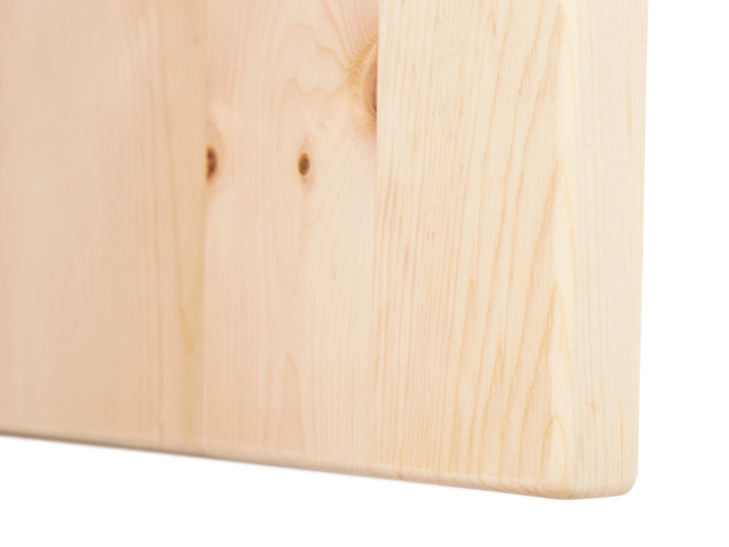 20 mm starkes Zirbenholz, fein per Hand geschliffen