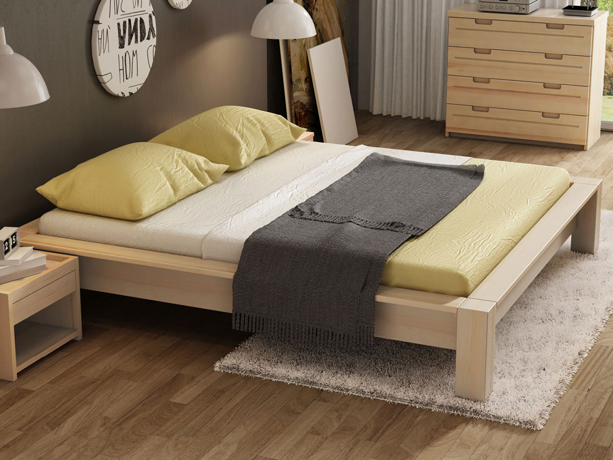 Schlafzimmer mit Eschenbett "Ina"