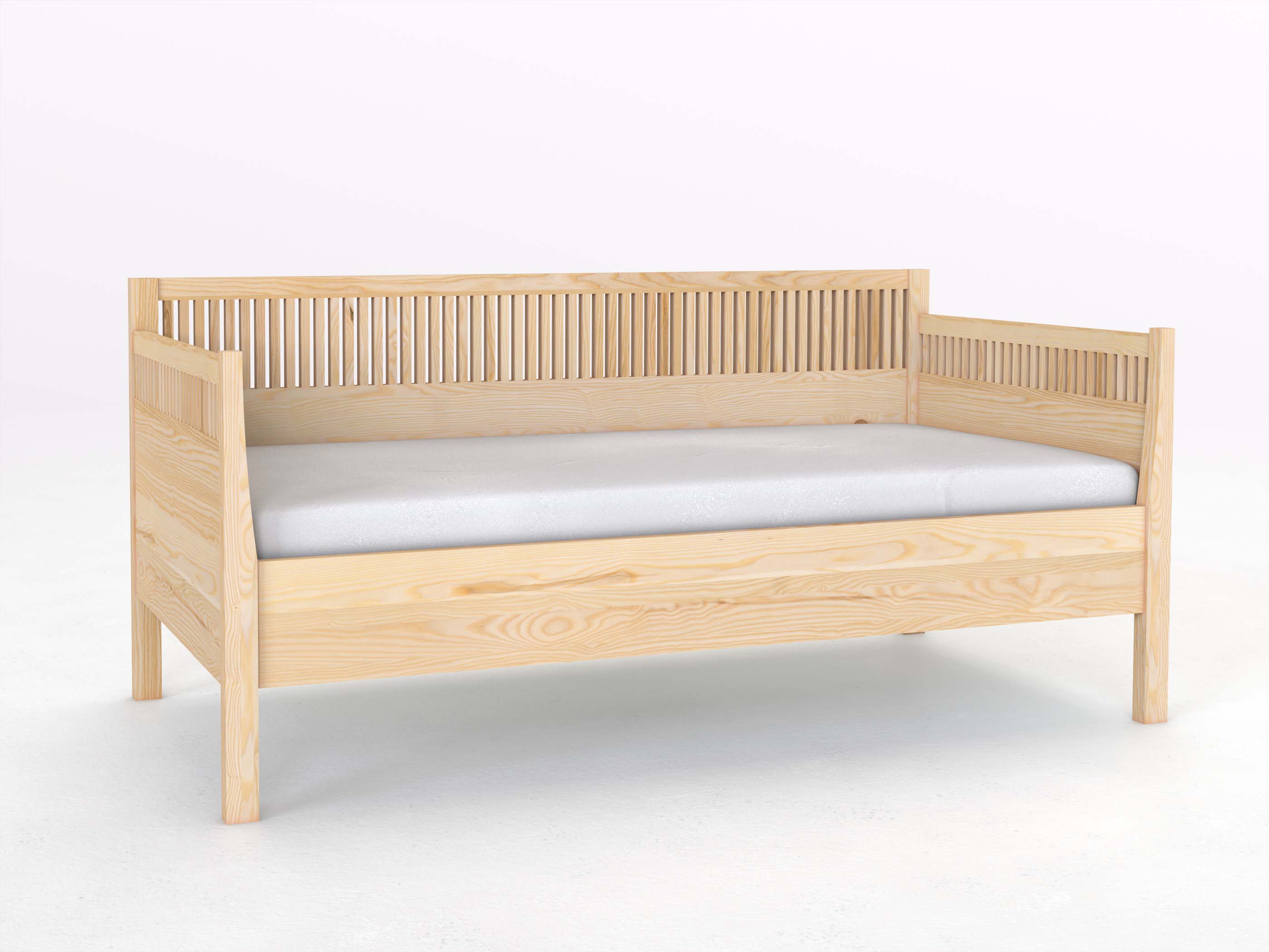 Sofabett „Julia“ aus Esche in den Maßen 90 x 200 cm - mit zwei Armlehnen