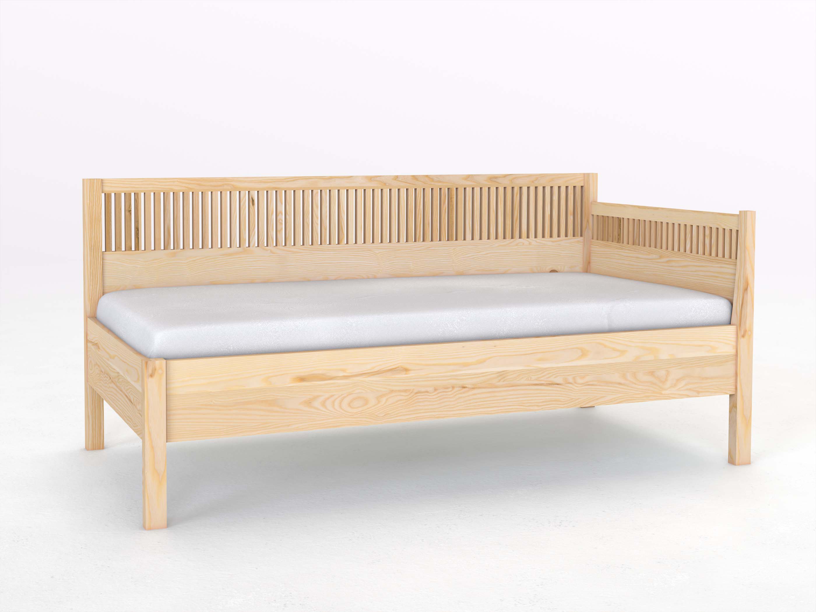 Sofabett „Julia“ aus Esche in den Maßen 90 x 200 cm - mit Armlehne rechts