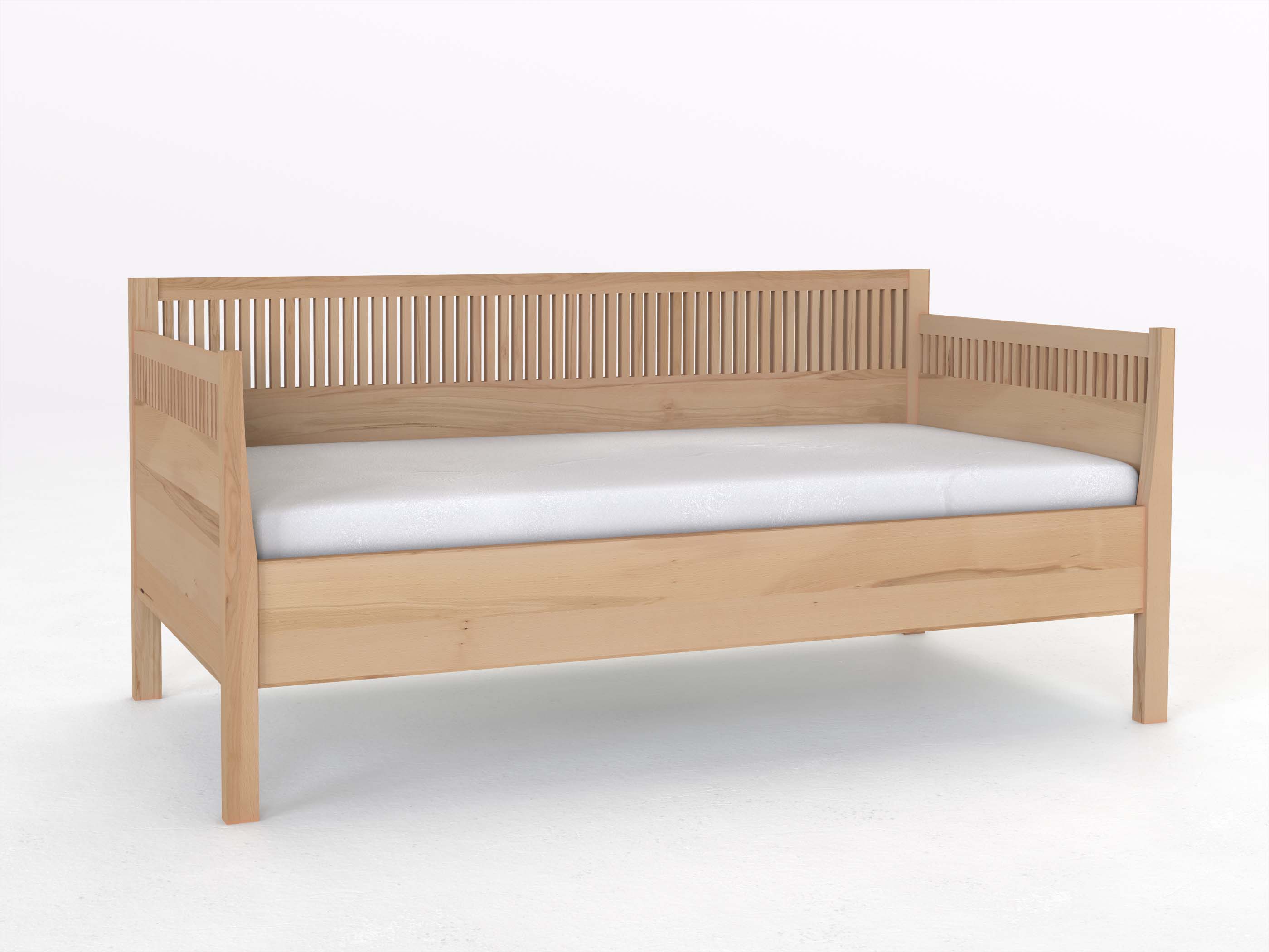 Sofabett „Julia“ aus Buche in den Maßen 90 x 200 cm - mit zwei Armlehnen