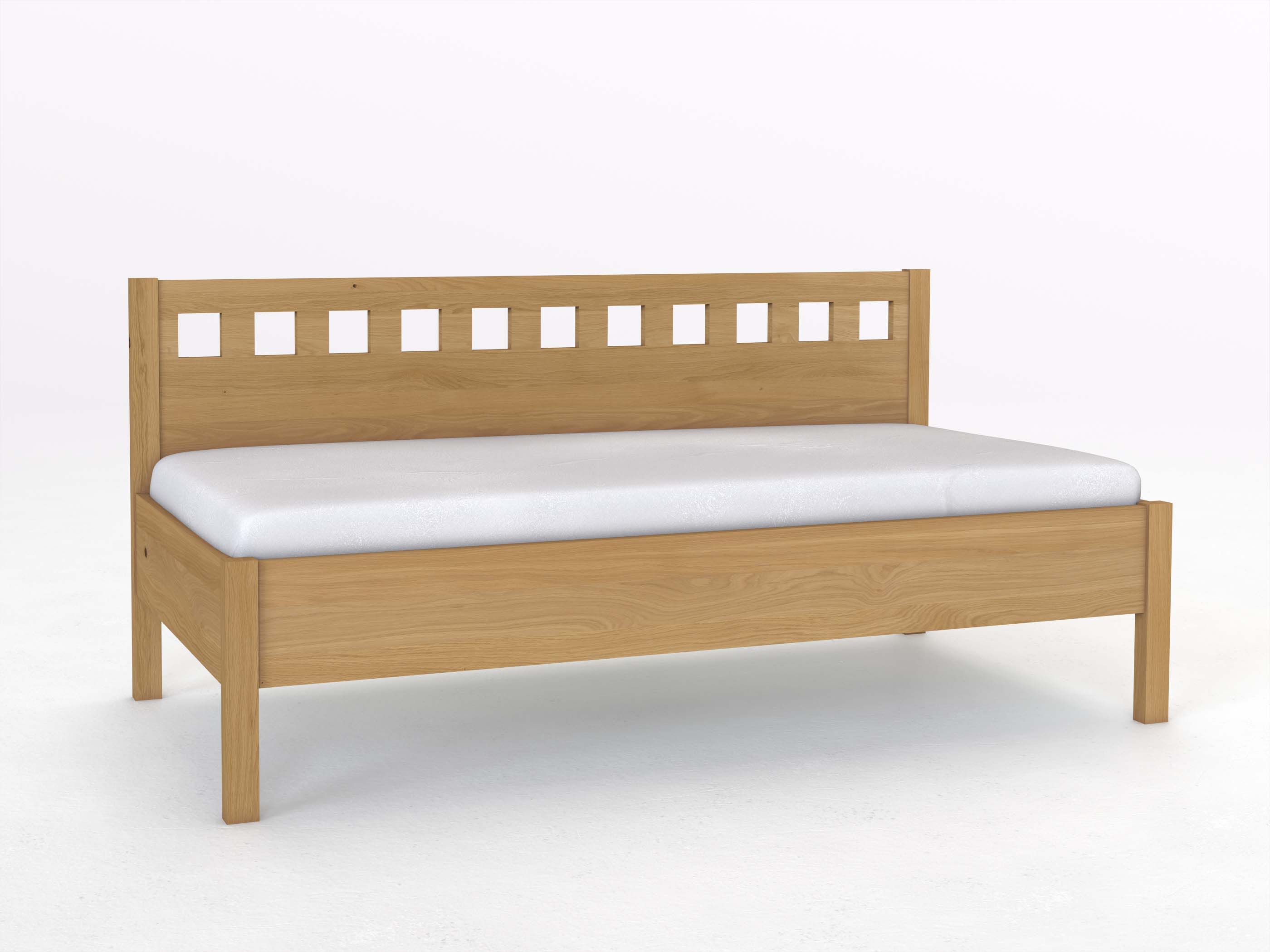 Sofabett „Katrin“ aus Eiche Hell in den Maßen 90 x 200 cm - ohne Armlehne