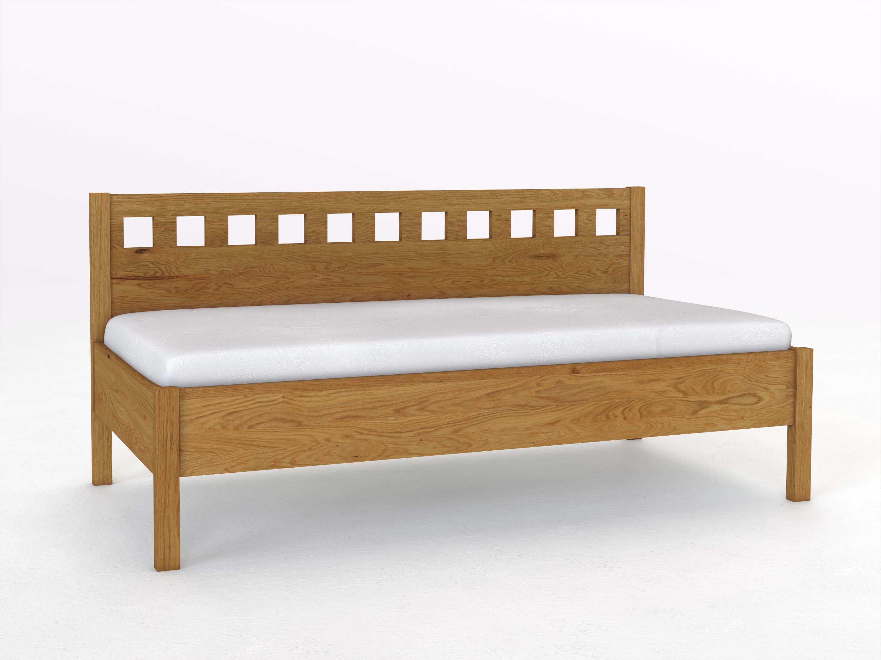 Sofabett „Katrin“ aus Eiche in den Maßen 90 x 200 cm - ohne Armlehne