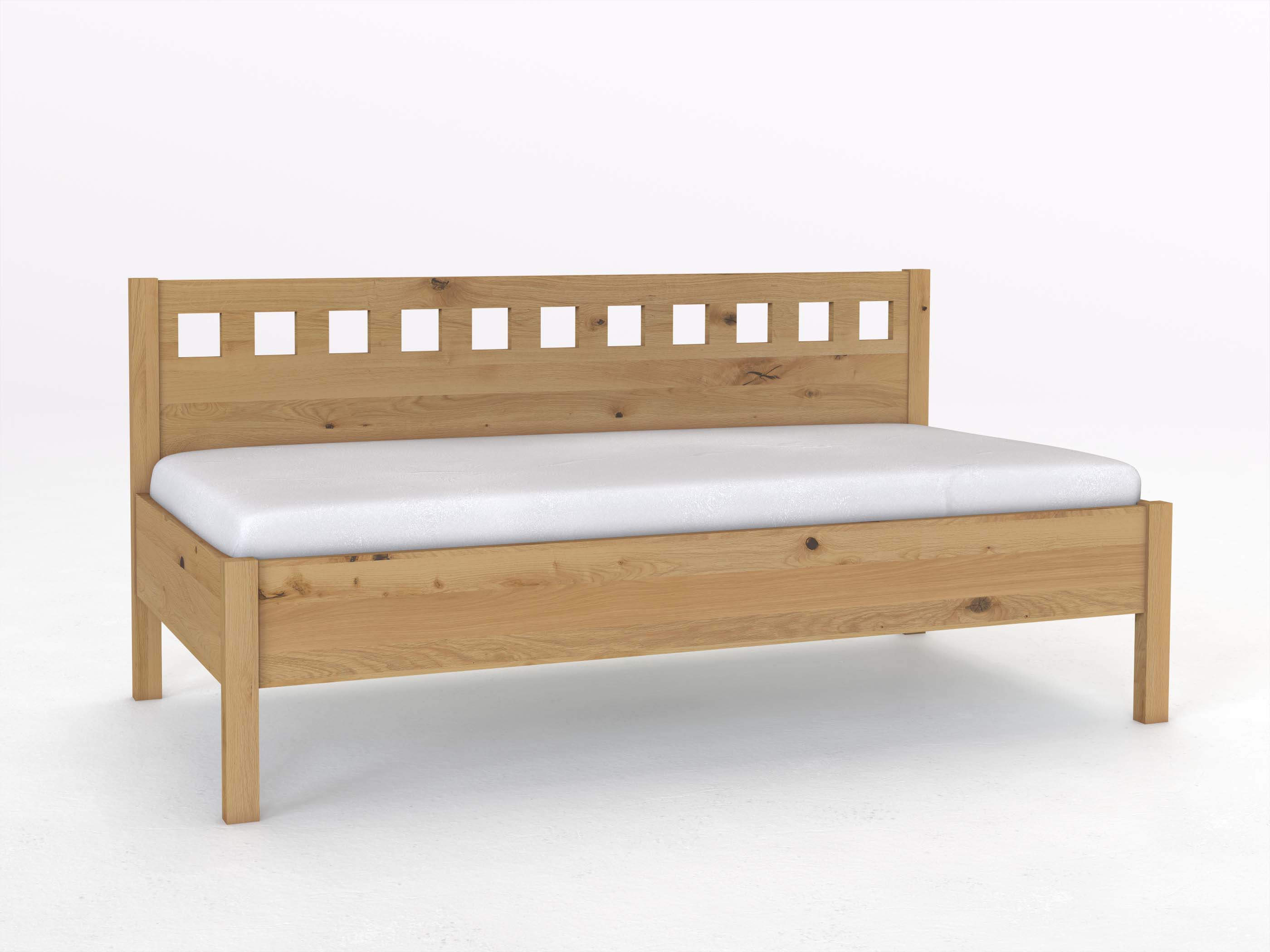 Sofabett „Katrin“ aus Wildeiche Hell in den Maßen 90 x 200 cm - ohne Armlehne