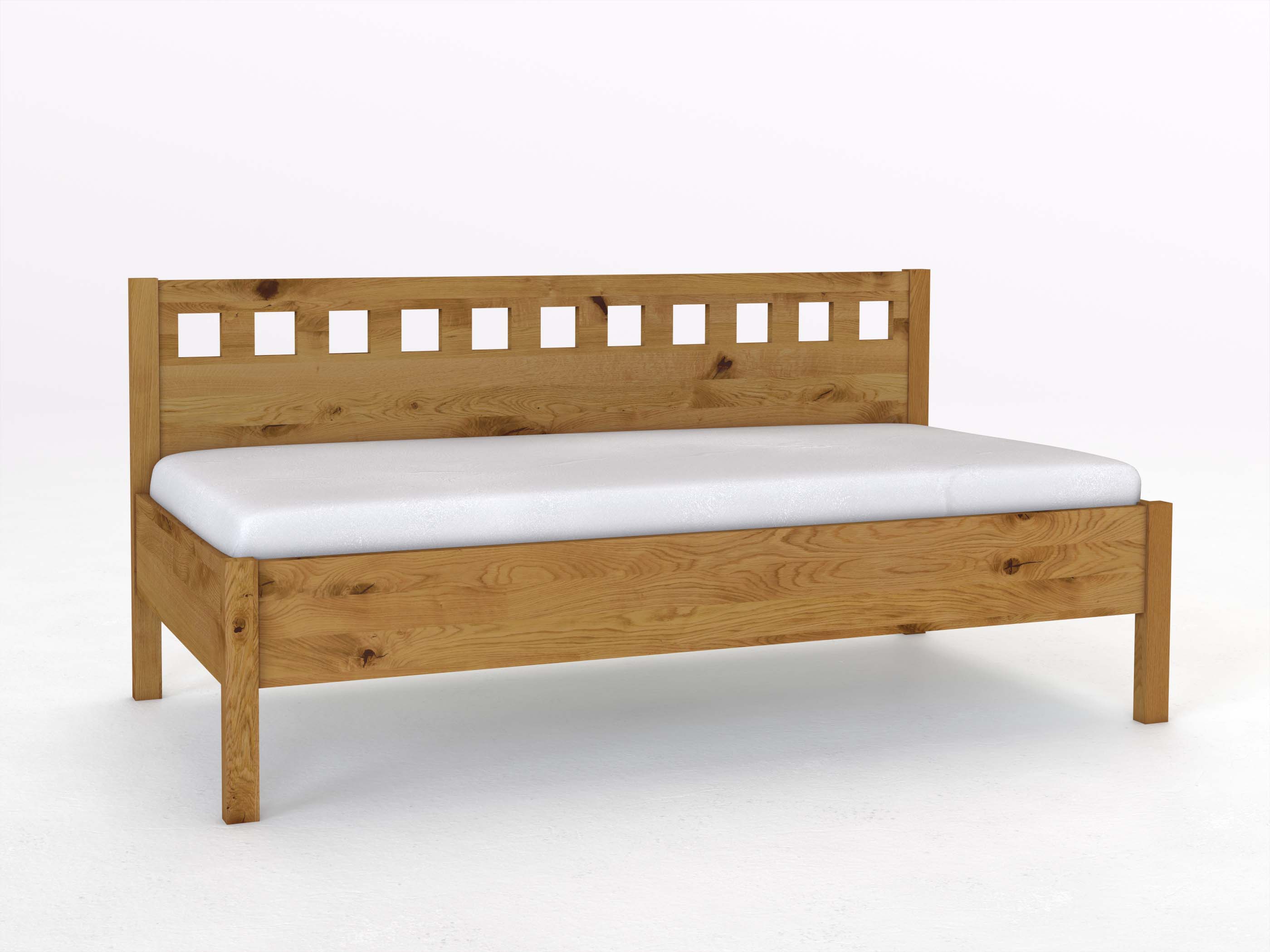 Sofabett „Katrin“ aus Wildeiche in den Maßen 90 x 200 cm - ohne Armlehne