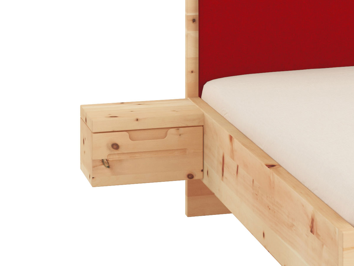 (Abb. in Zirbe) Nachttisch links