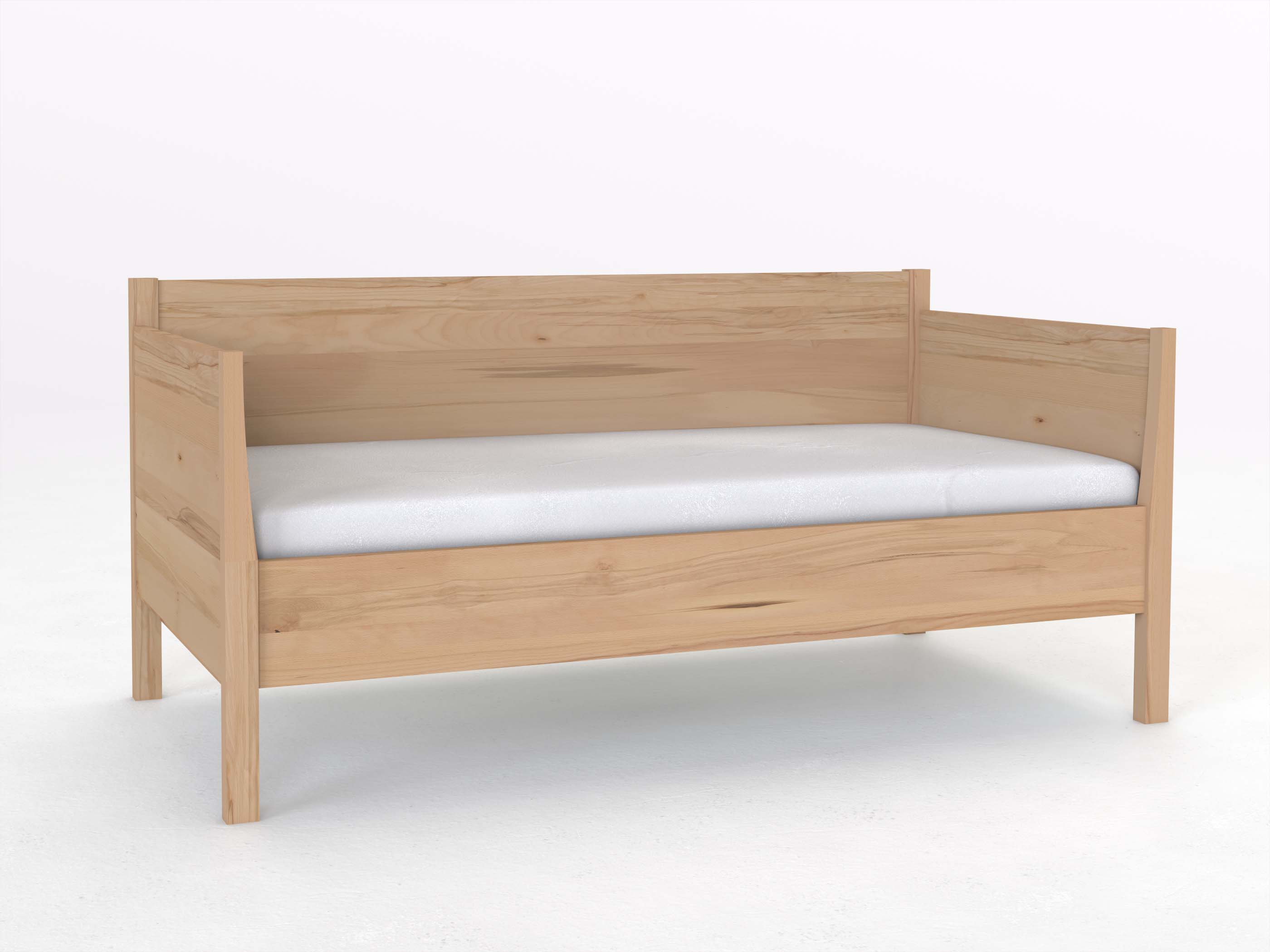 Sofabett „Melanie“ aus Buche in den Maßen 90 x 200 cm - mit zwei Armlehnen