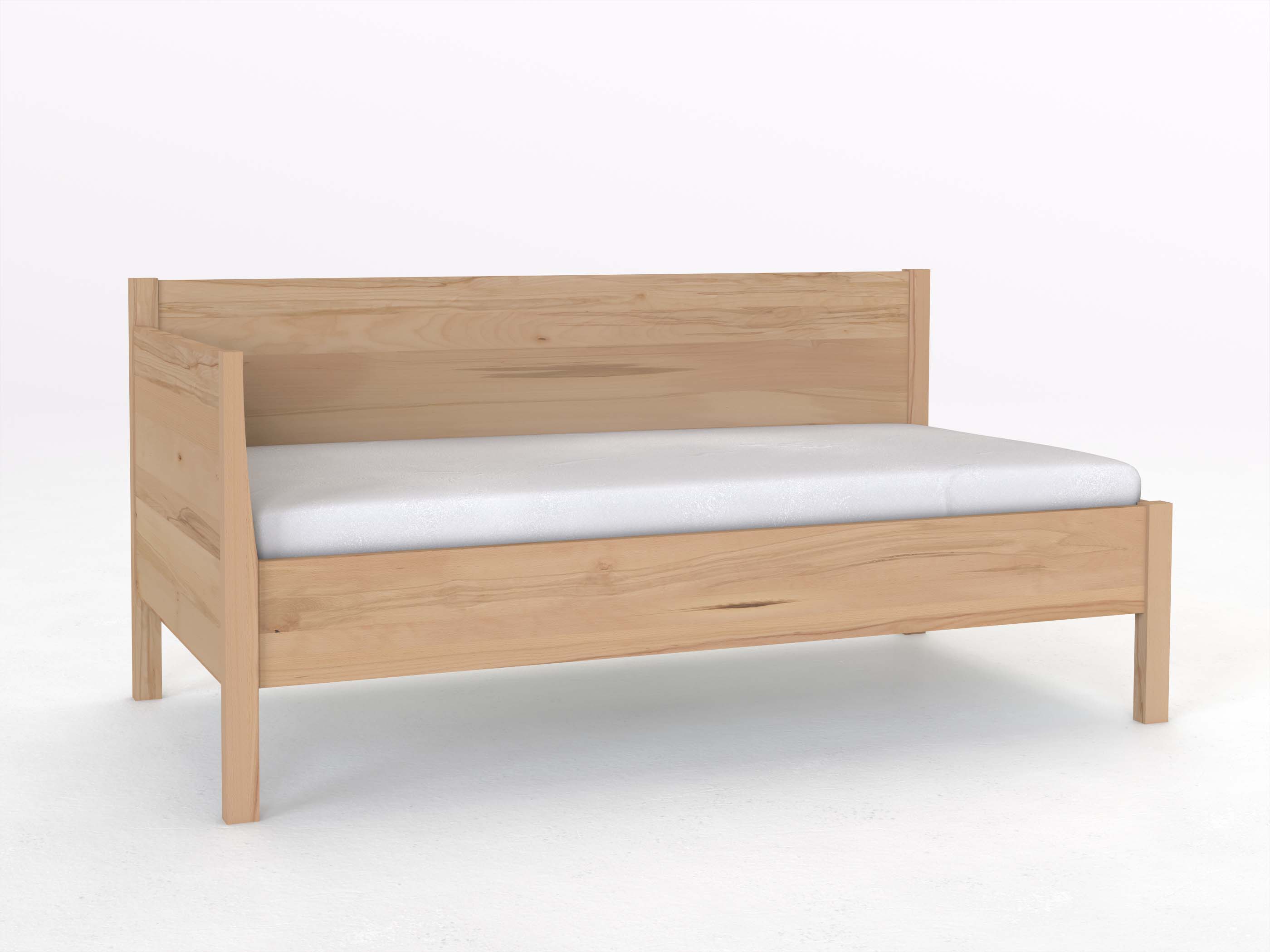 Sofabett „Melanie“ aus Buche in den Maßen 90 x 200 cm - mit Armlehne links