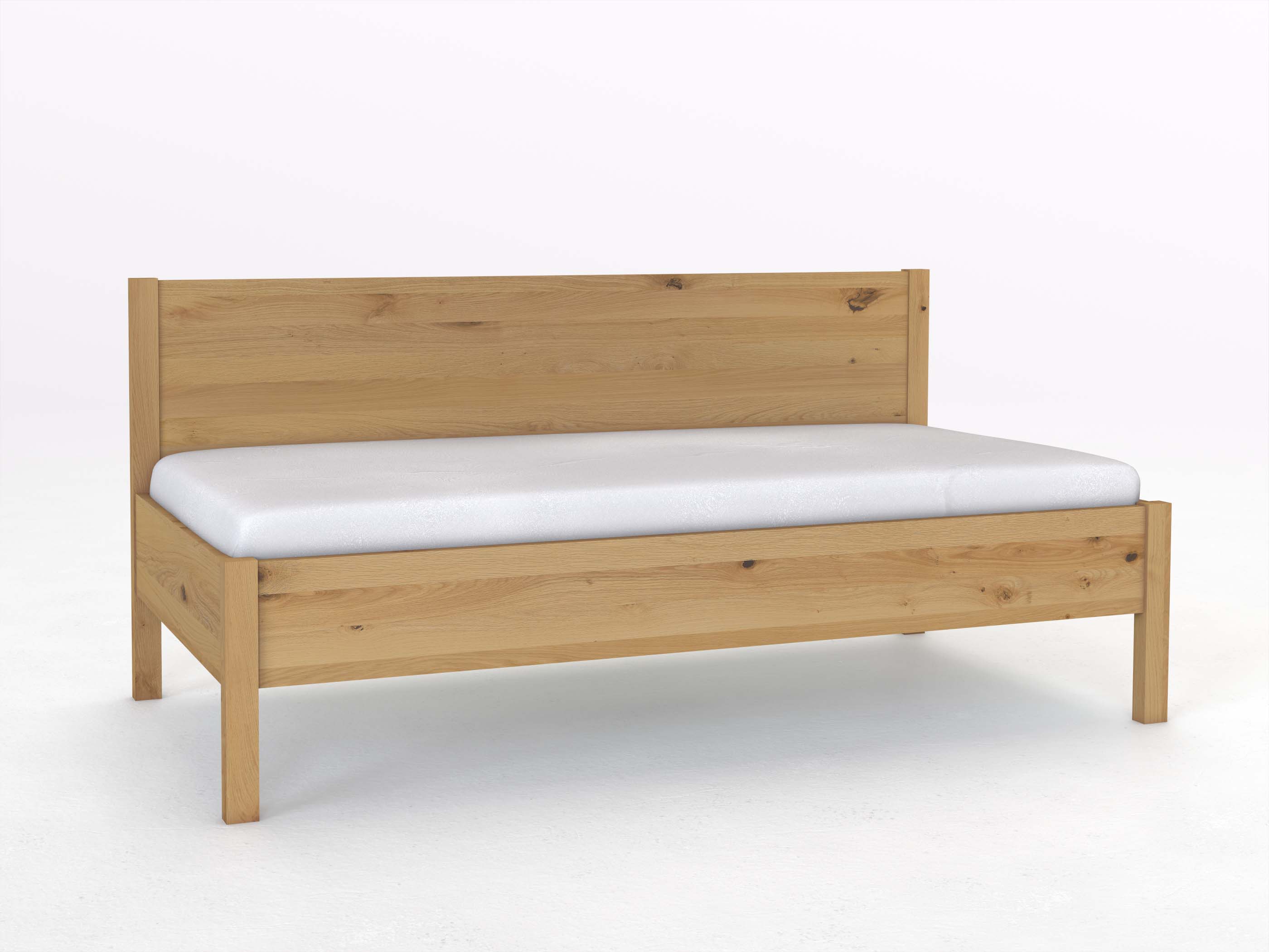 Sofabett „Melanie“ aus Wildeiche Hell in den Maßen 90 x 200 cm - ohne Armlehne