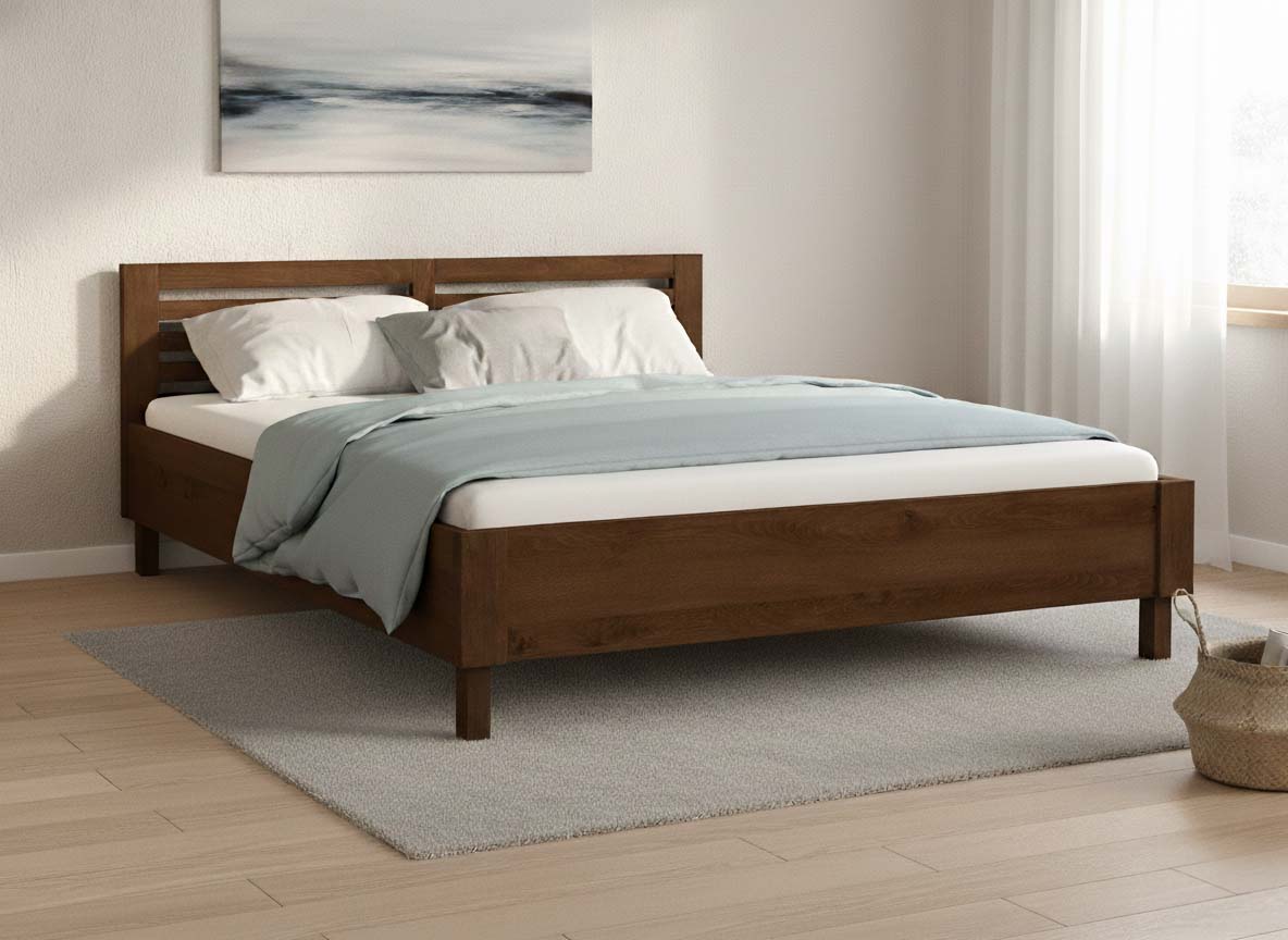 Buchenbett Dunkel „Moritz“ in 180 x 200 cm