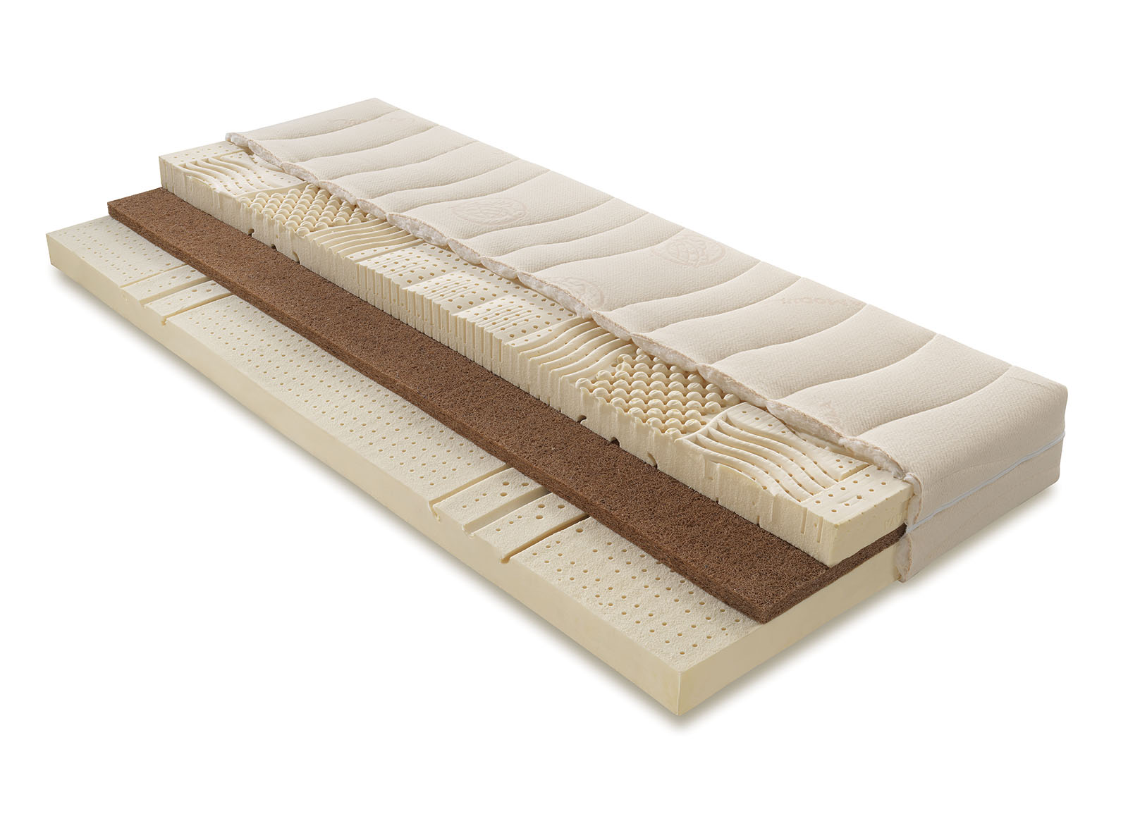 Naturmatratze mit 100 % Naturlatex & Kokoskern