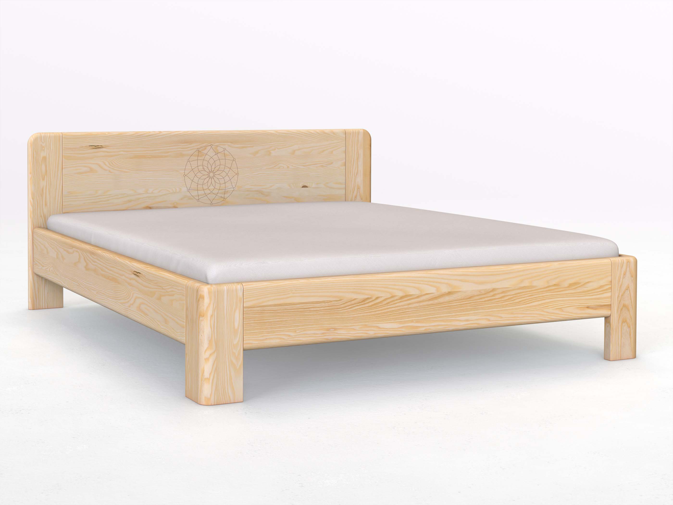 Eschenbett „Niklas“ mit der Gravur „Traumfänger“