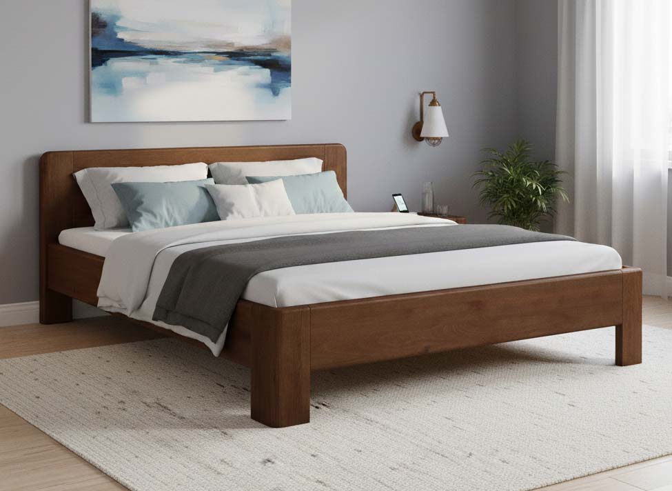 Buchenbett Dunkel „Niklas“ in 180 x 200 cm