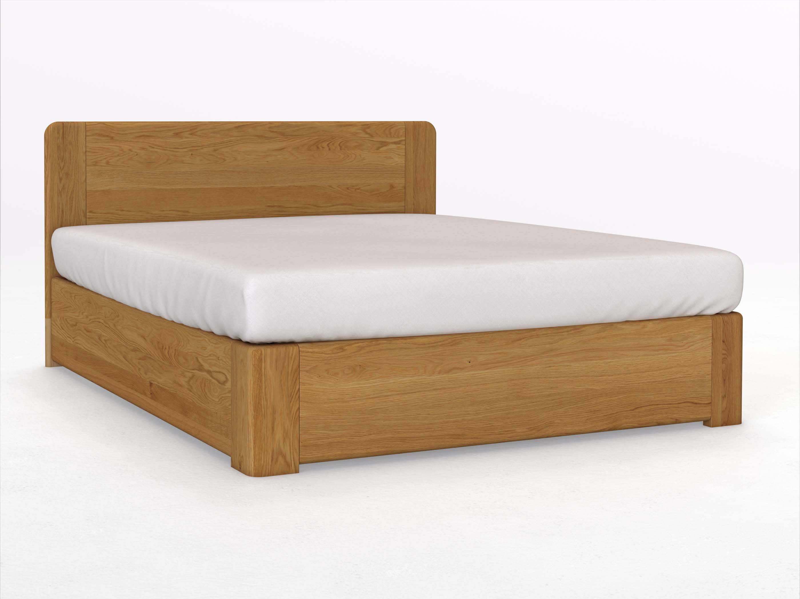 Eichenbett „Niklas“ Boxspring 180 x 200 cm ohne Gravur, ohne Unterbettkommode