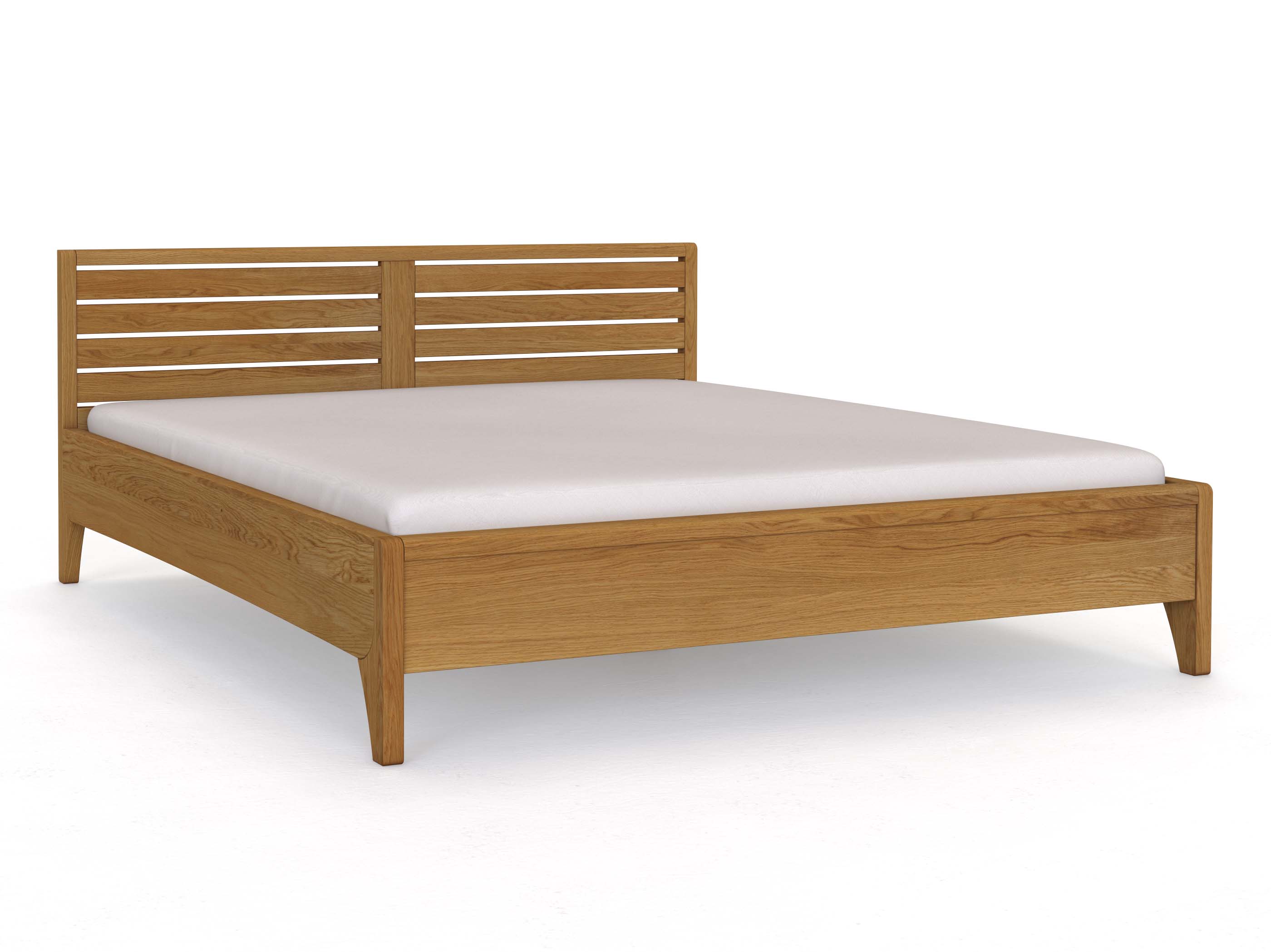 Bett „Nina“ aus Eiche in 180 x 200 cm, ohne erhöhtem Fußteil
