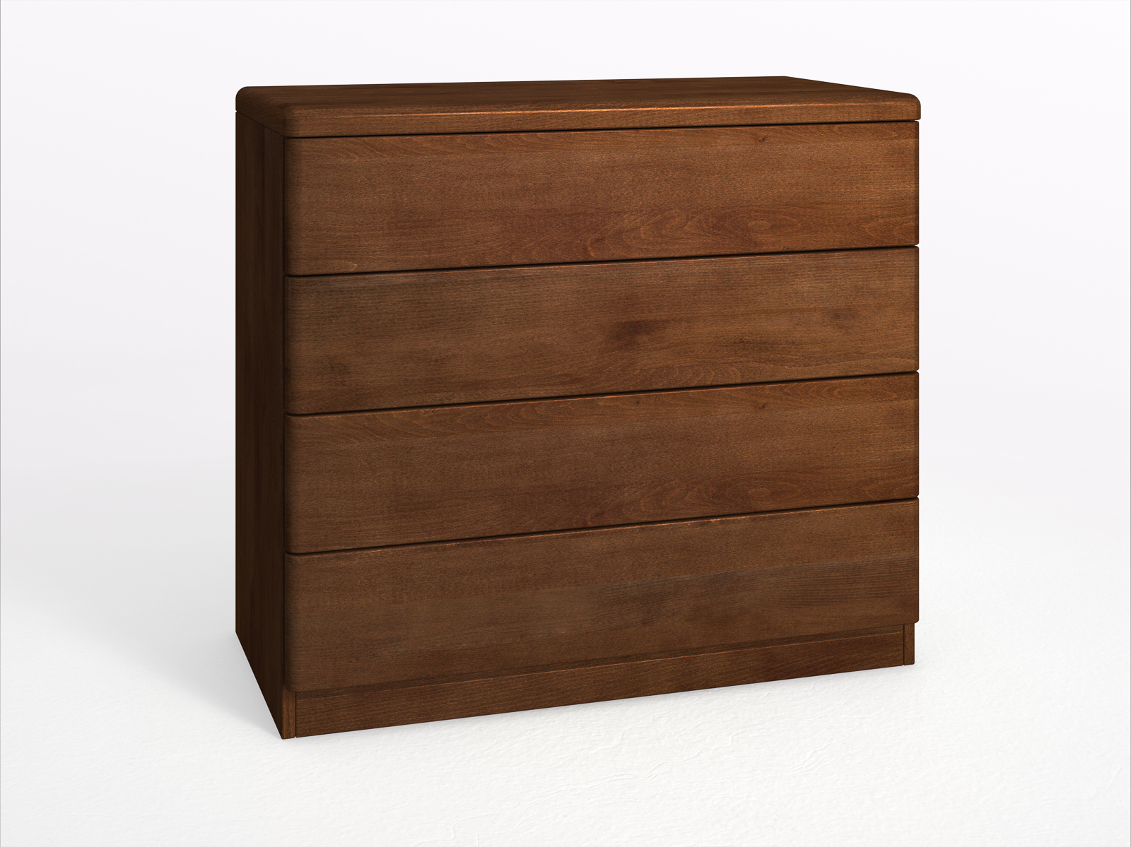 Kernbuchenkommode Dunkel „Nora“ mit 4 Laden