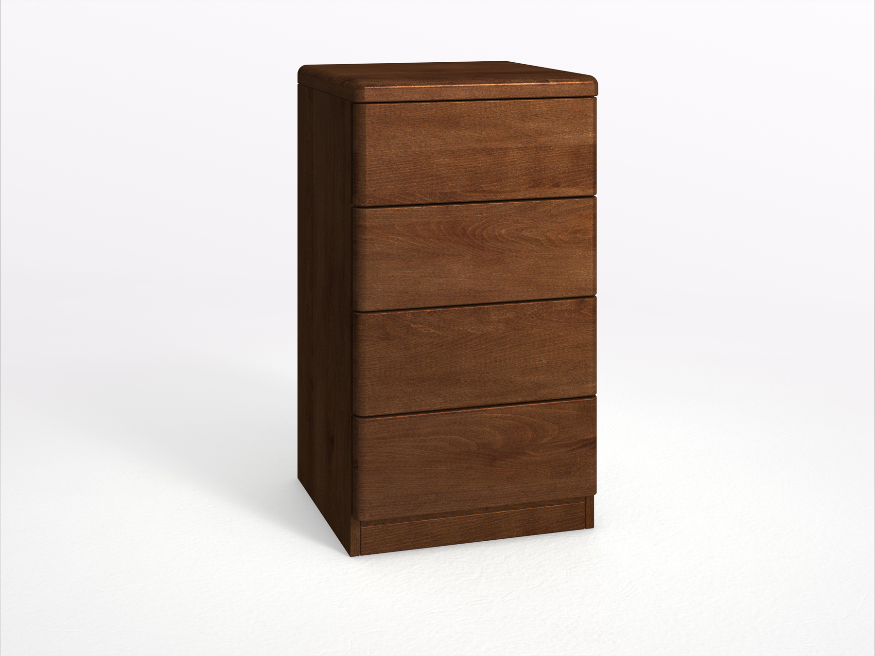 Kernbuchenkommode Dunkel „Nora“ mit 4 Laden