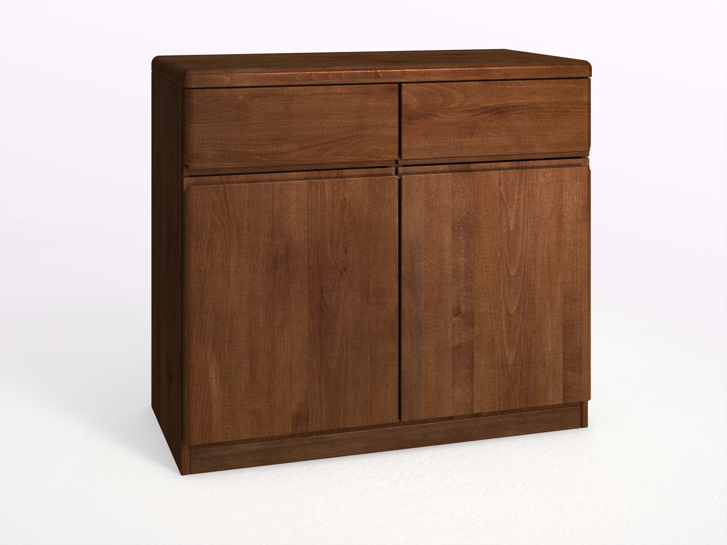 Buchenkommode Dunkel „Norbert“ mit 2 Türen und 2 Laden